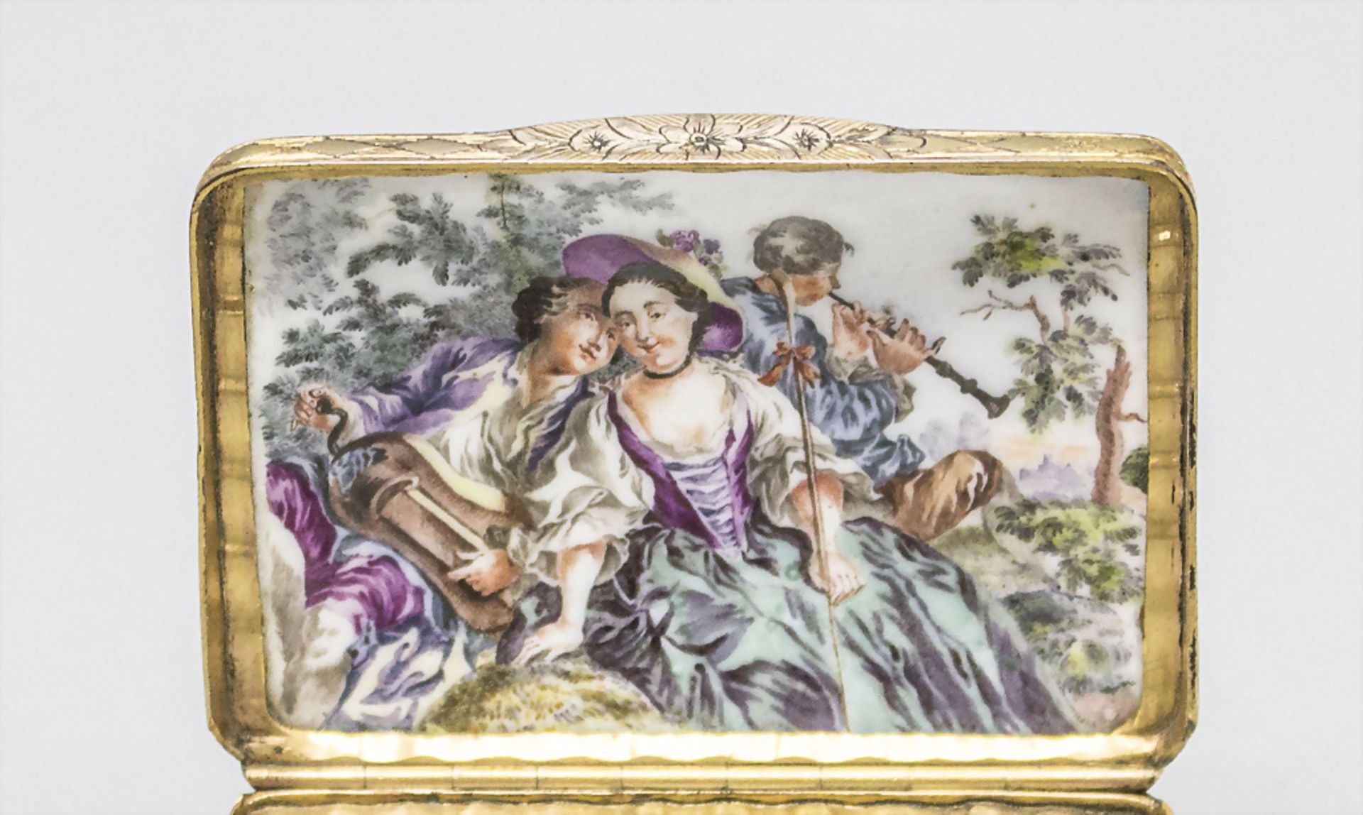 Rokoko Tabatiere mit Watteauszenen / A Rococo snuff box, Meissen, um 1750 - Image 7 of 7