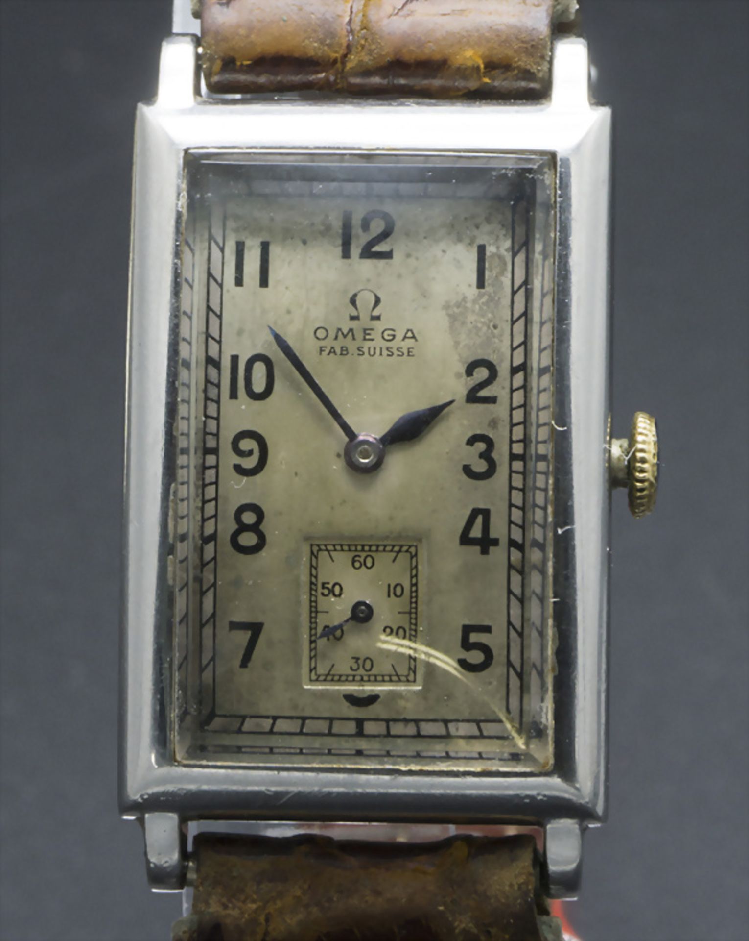 Art Déco Herrenarmbanduhr / An Art Deco men's wristwatch, Omega, Schweiz, um 1935 - Bild 6 aus 6
