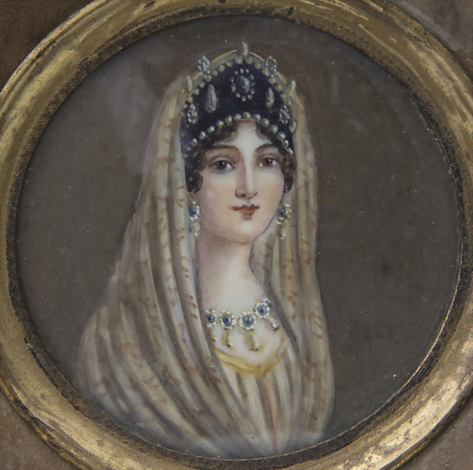 Miniatur Porträt einer jungen orientalischen Prinzessin / A miniature portrait of a young ... - Image 2 of 2