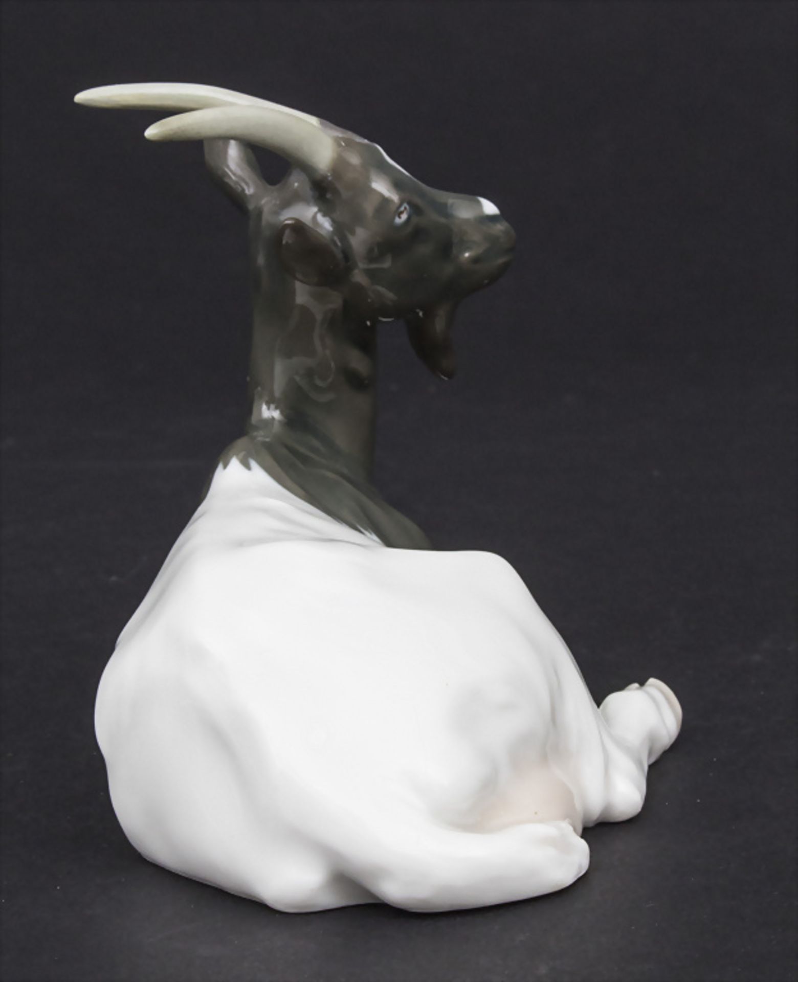 Jugendstil Tierfigur 'Ziegenbock' / An Art Nouveau animal figure of a billy goat, Erich Hösel, ... - Image 5 of 9