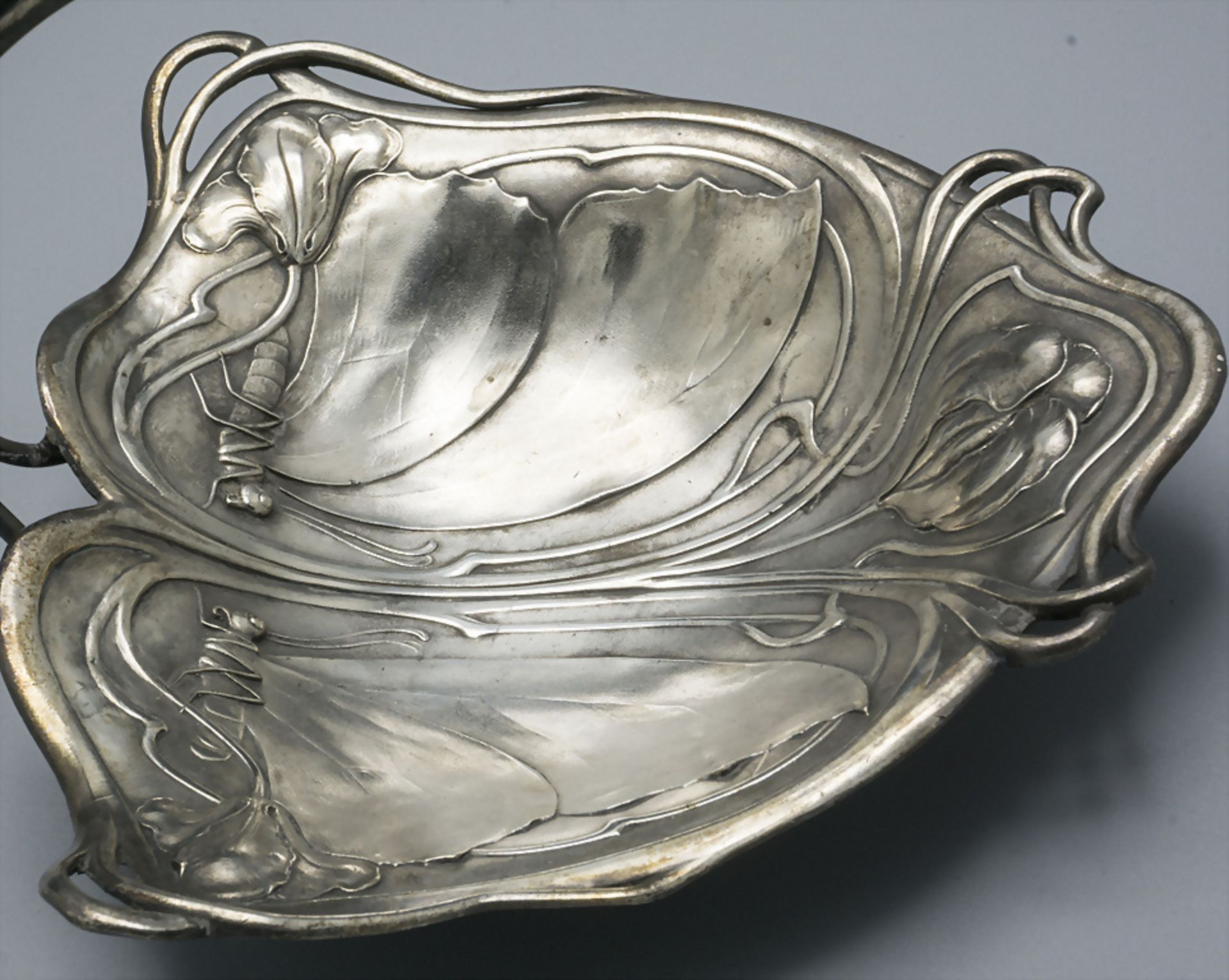 Jugendstil Zuckerschale 'Schmetterlinge' / An Art Nouveau sugar bowl with butterflies, WMF, ... - Image 5 of 6