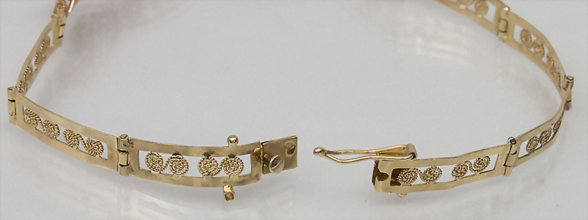 Goldarmband mit Smaragden / An 18k. gold bracelet with emaralds - Image 2 of 3