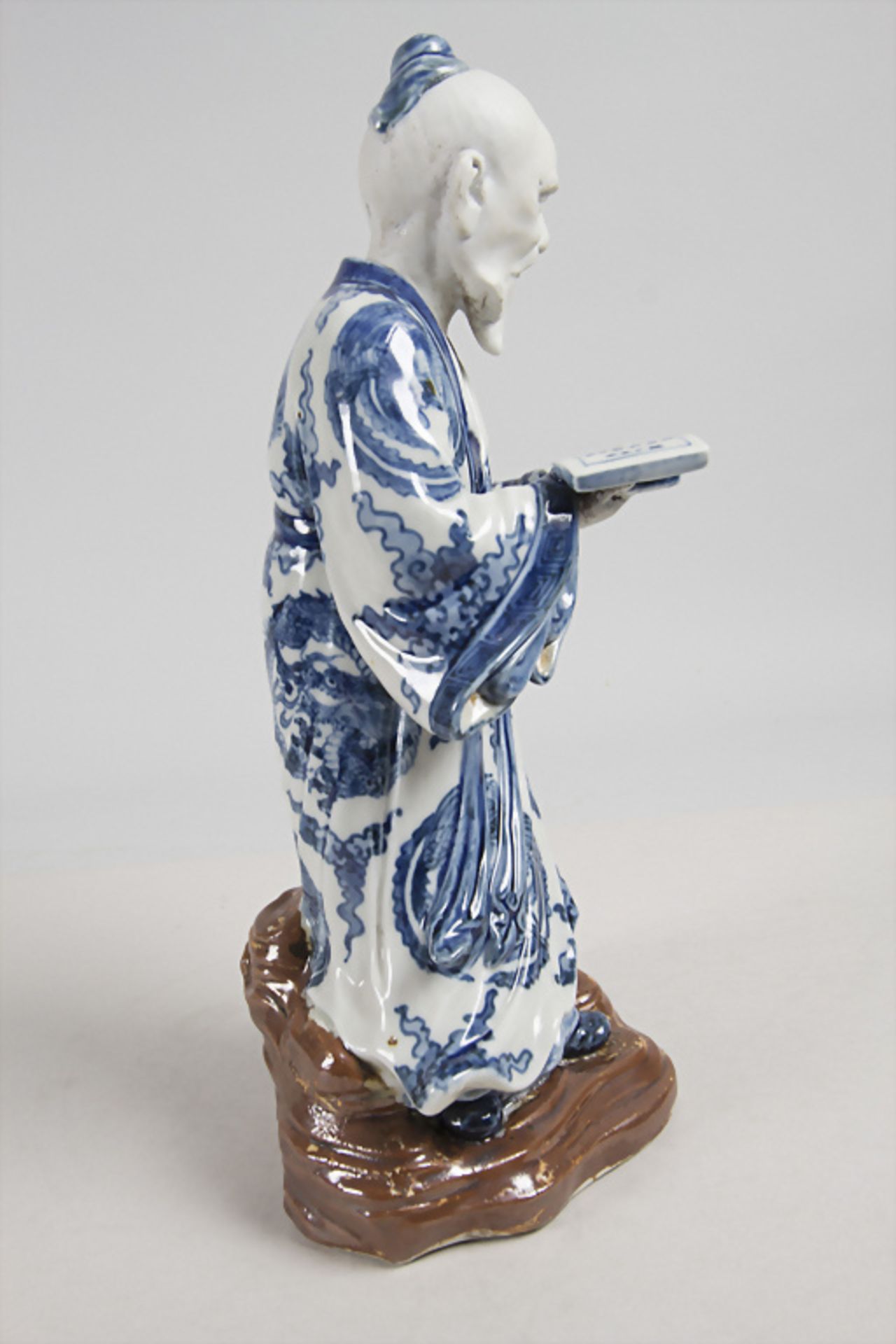 Konfuzius / A figure of Confuzius, China, Qing Dynastie (1644-1911), wohl K'ang Hsi- Periode ... - Image 2 of 8