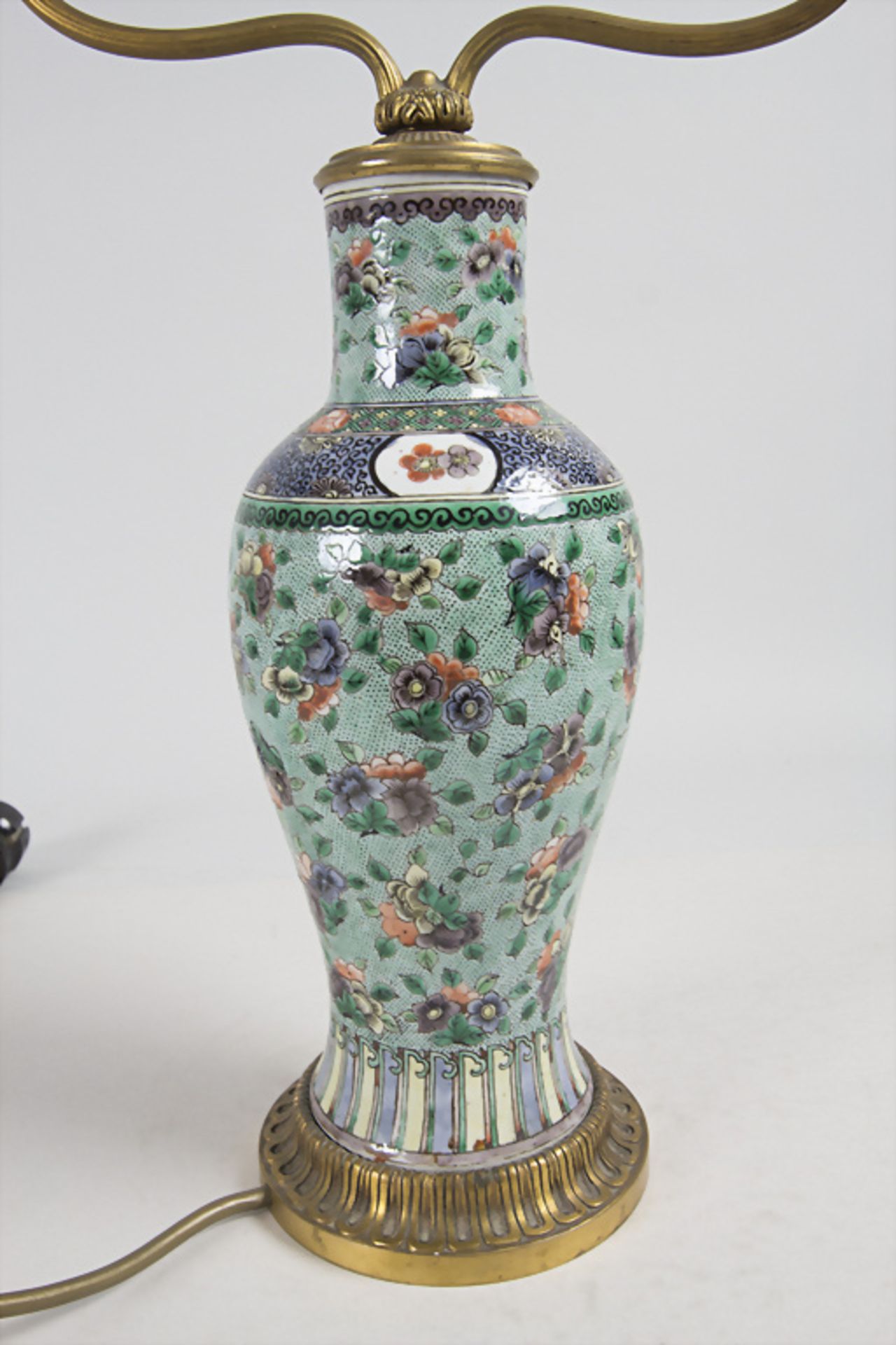 Tischlampe / A table lamp, Frankreich bzw. China, um 1900, Vase 18./19. Jh. - Image 4 of 6