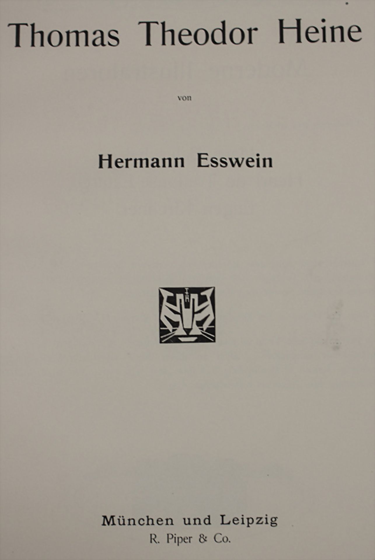 Hermann Esswein: Moderne Illustratoren, 8 Bände, München, o.J. (1904-1906) - Bild 2 aus 12