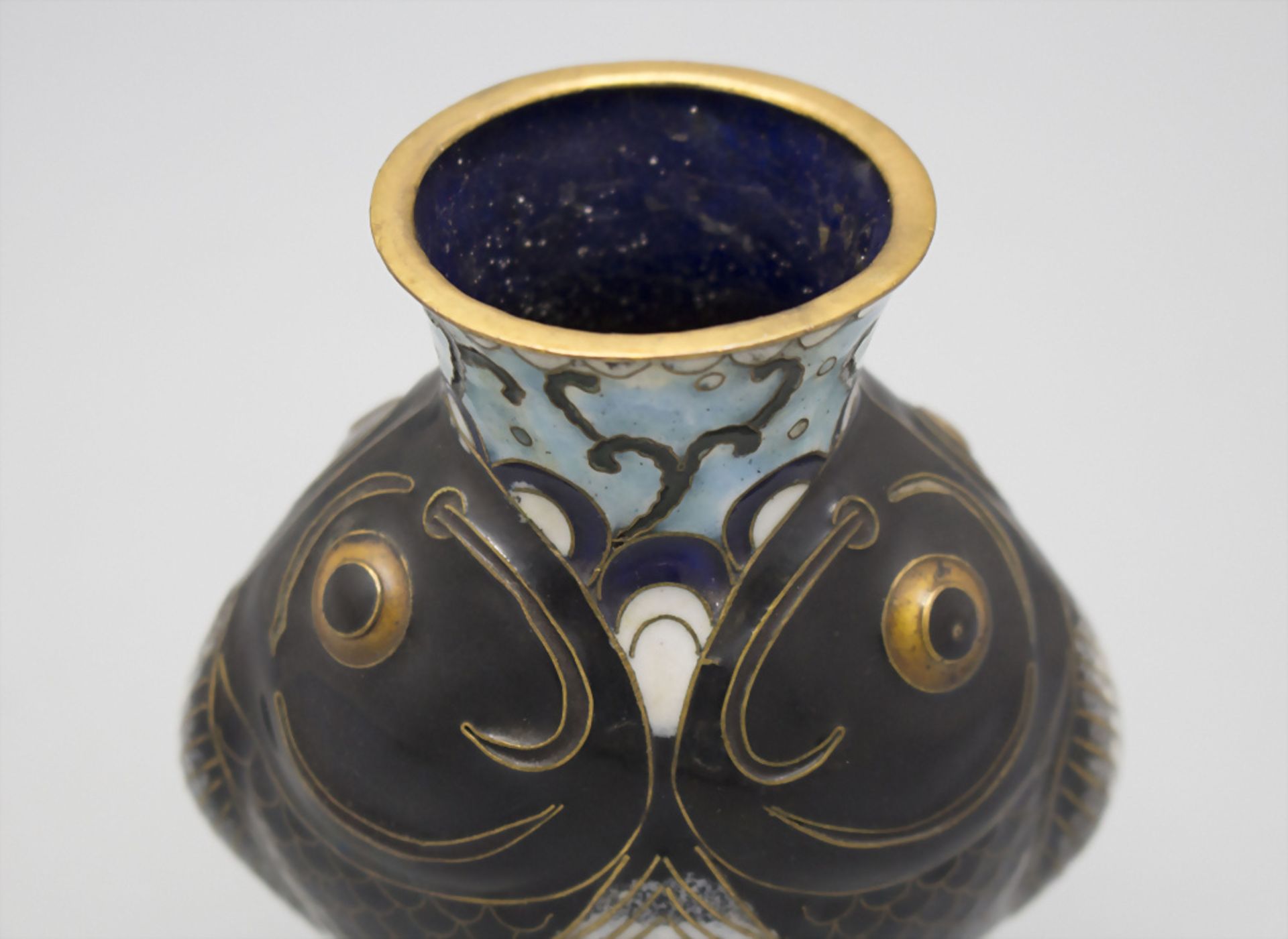 Seltene Cloisonné-Vase / A rare Cloisonné vase, China, späte Qing Dynastie (1644-1911) - Image 5 of 5
