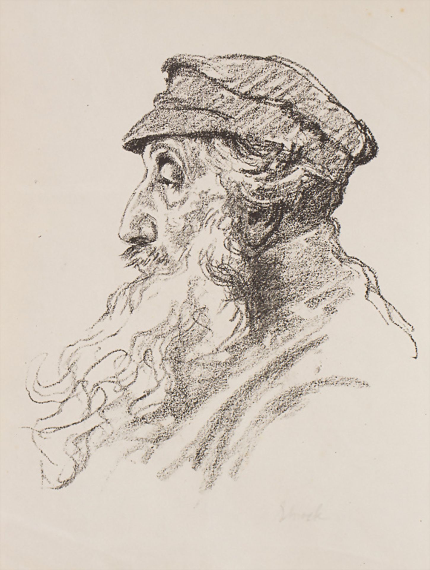 Hermann Struck (1876-1944), 'Alter Rabbi' / 'An old Rabbi', um 1900