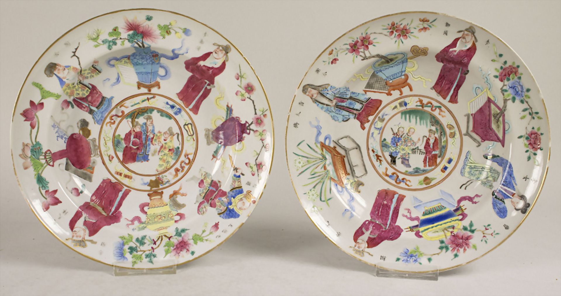 Paar Teller / A pair of plates, China, Qing Dynastie (1644-1911), 18./19. Jh.