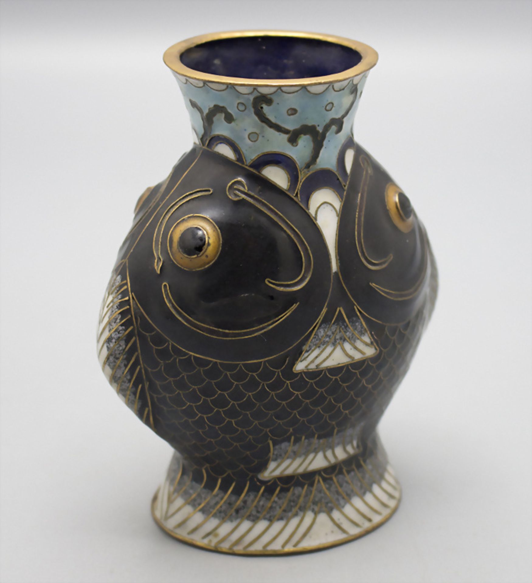 Seltene Cloisonné-Vase / A rare Cloisonné vase, China, späte Qing Dynastie (1644-1911) - Image 3 of 5