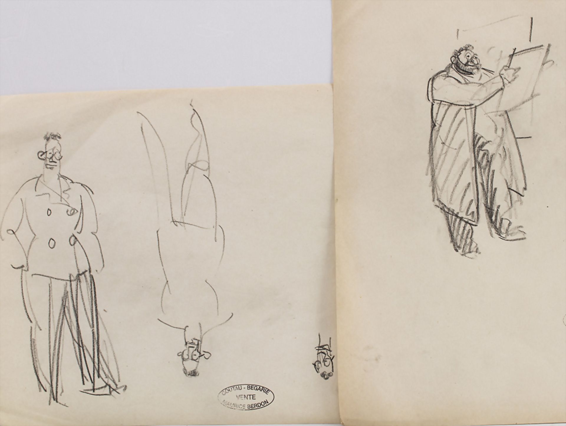 Maurice Berdon (20. Jh.), 2 Bleistiftstudien / A set of 2 pencil studies - Image 2 of 4