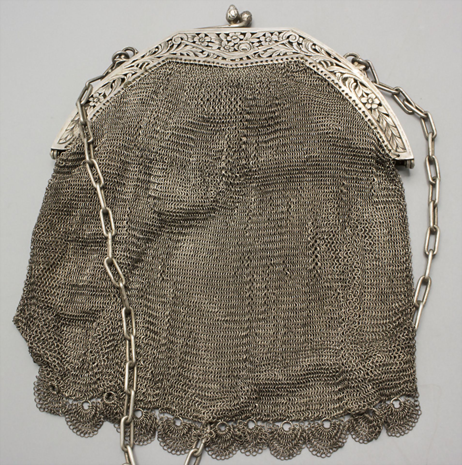 Abendtasche / Kettentasche / A silver chain bag, Frankreich, um 1870 - Image 2 of 5