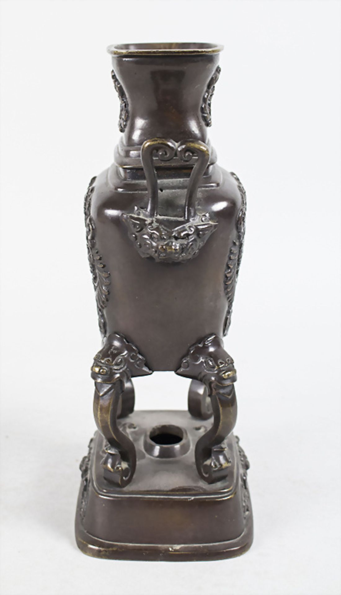 Kleines Bronzegefäß / Weihrauchbrenner / bronze vessel / incense holder, China, um 1900 - Image 2 of 3