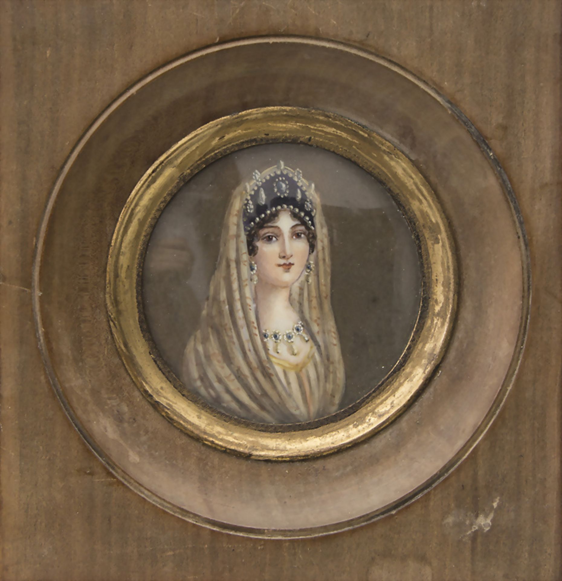 Miniatur Porträt einer jungen orientalischen Prinzessin / A miniature portrait of a young ...