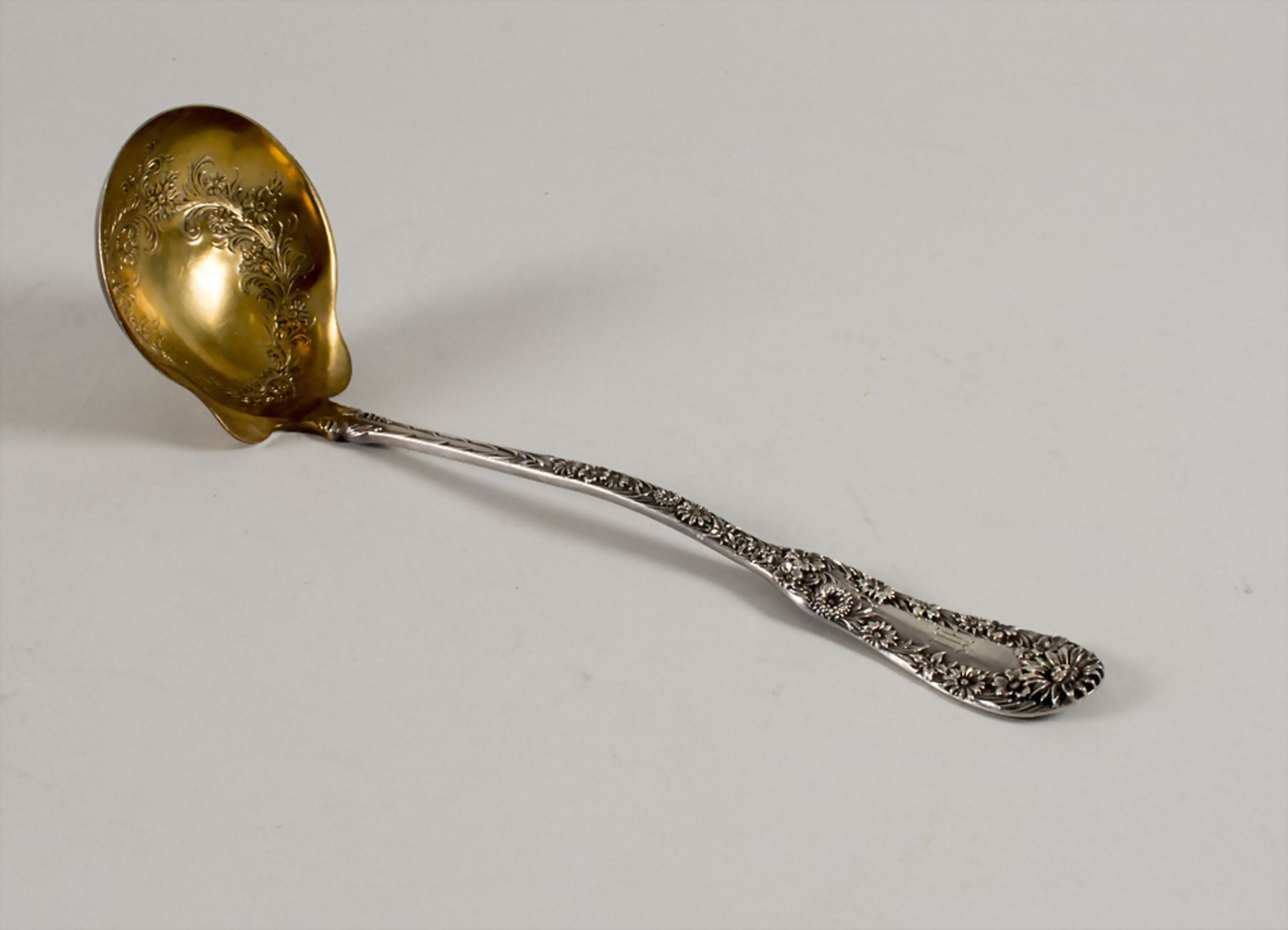 Suppenkelle 'No. 10' / A silver blossom soup ladle 'No. 10', Dominick & Haff, New York, um 1896 - Image 7 of 7
