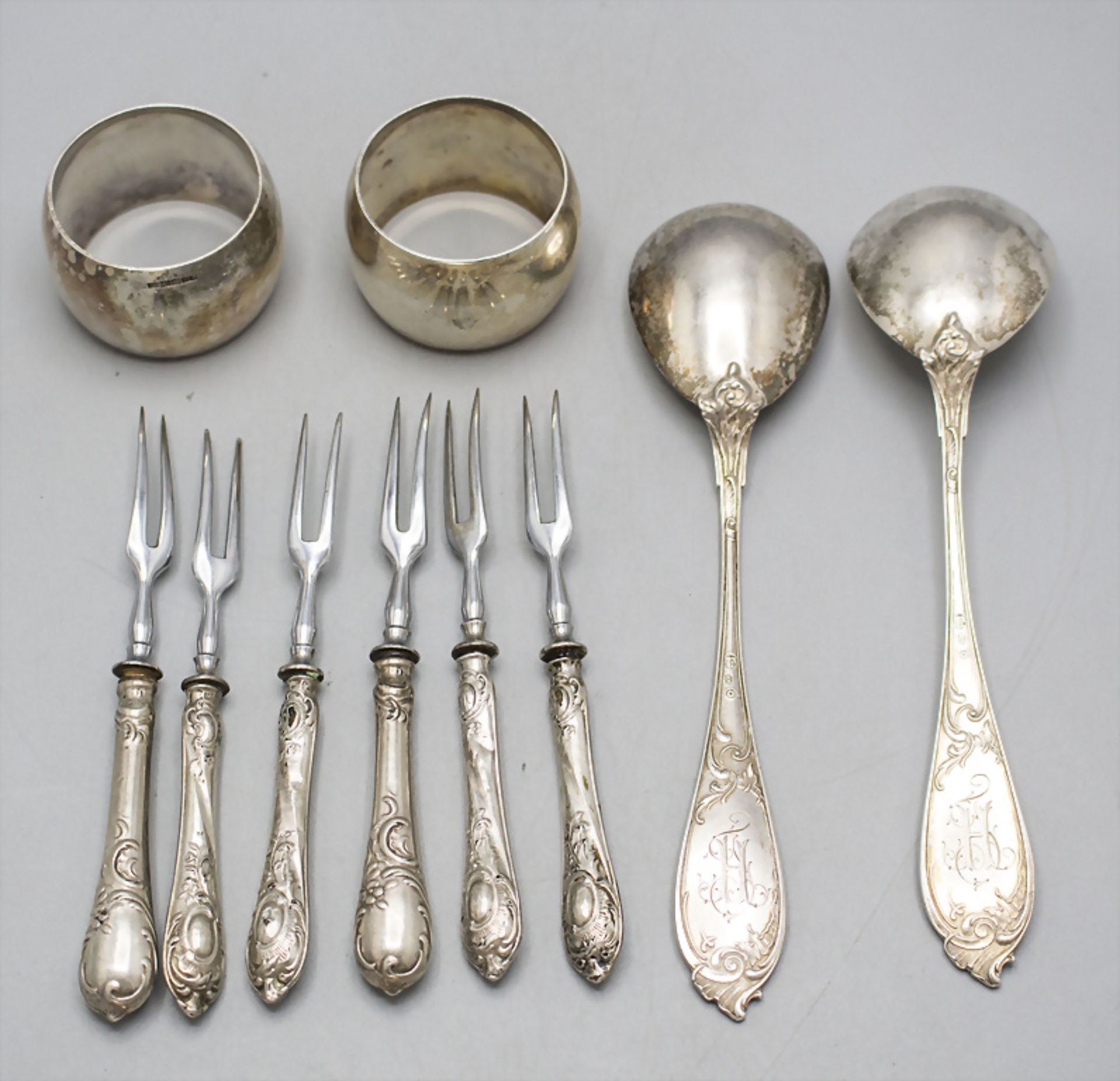 Konvolut aus 10 Teilen Silber u. Versilbertes / A set of 10 silver and plated pieces, deutsch - Image 2 of 4
