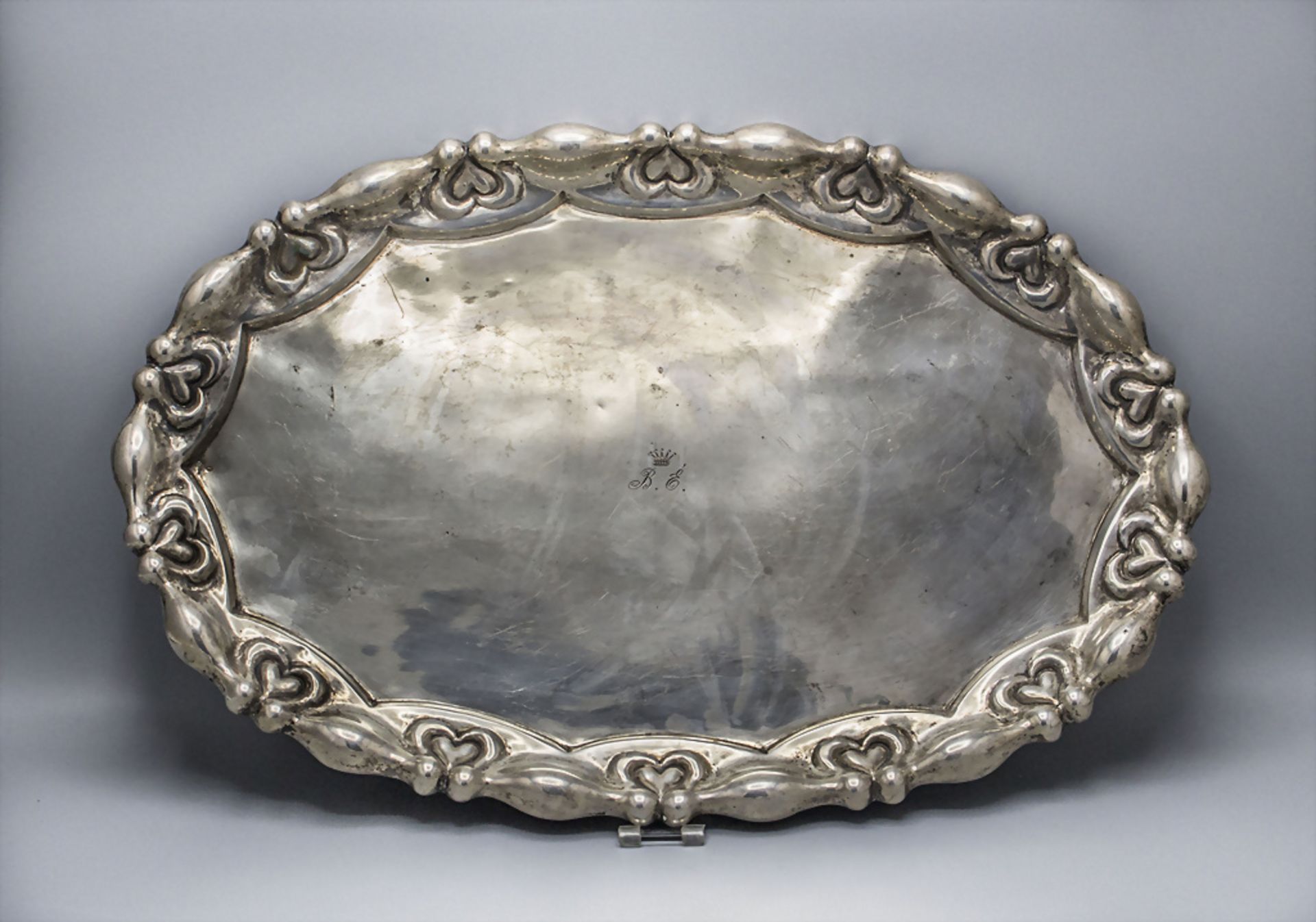 Ovale Platte / An oval silver platter, Sandor Bokor, Budapest, um 1900