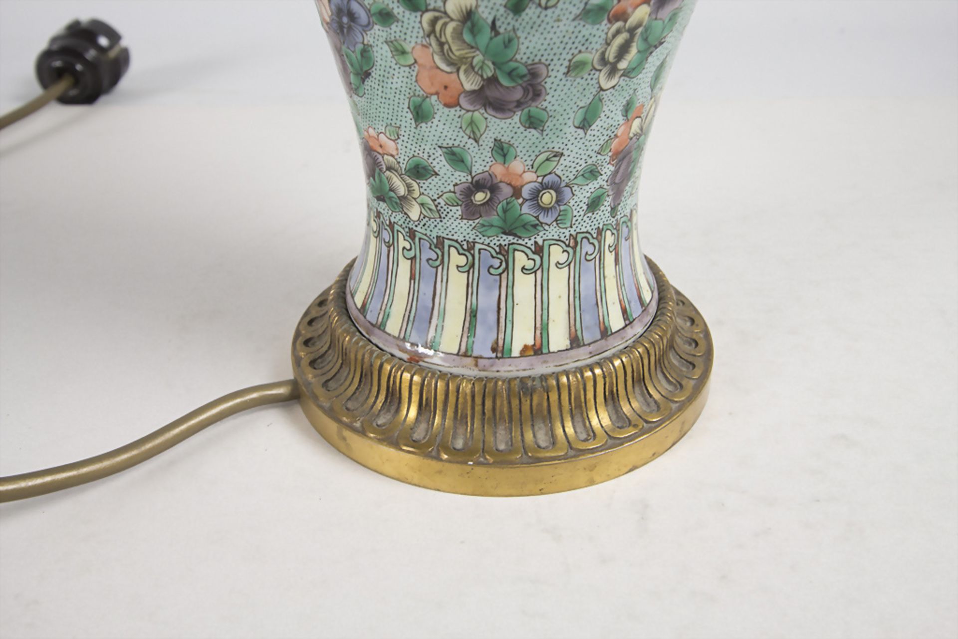 Tischlampe / A table lamp, Frankreich bzw. China, um 1900, Vase 18./19. Jh. - Image 5 of 6