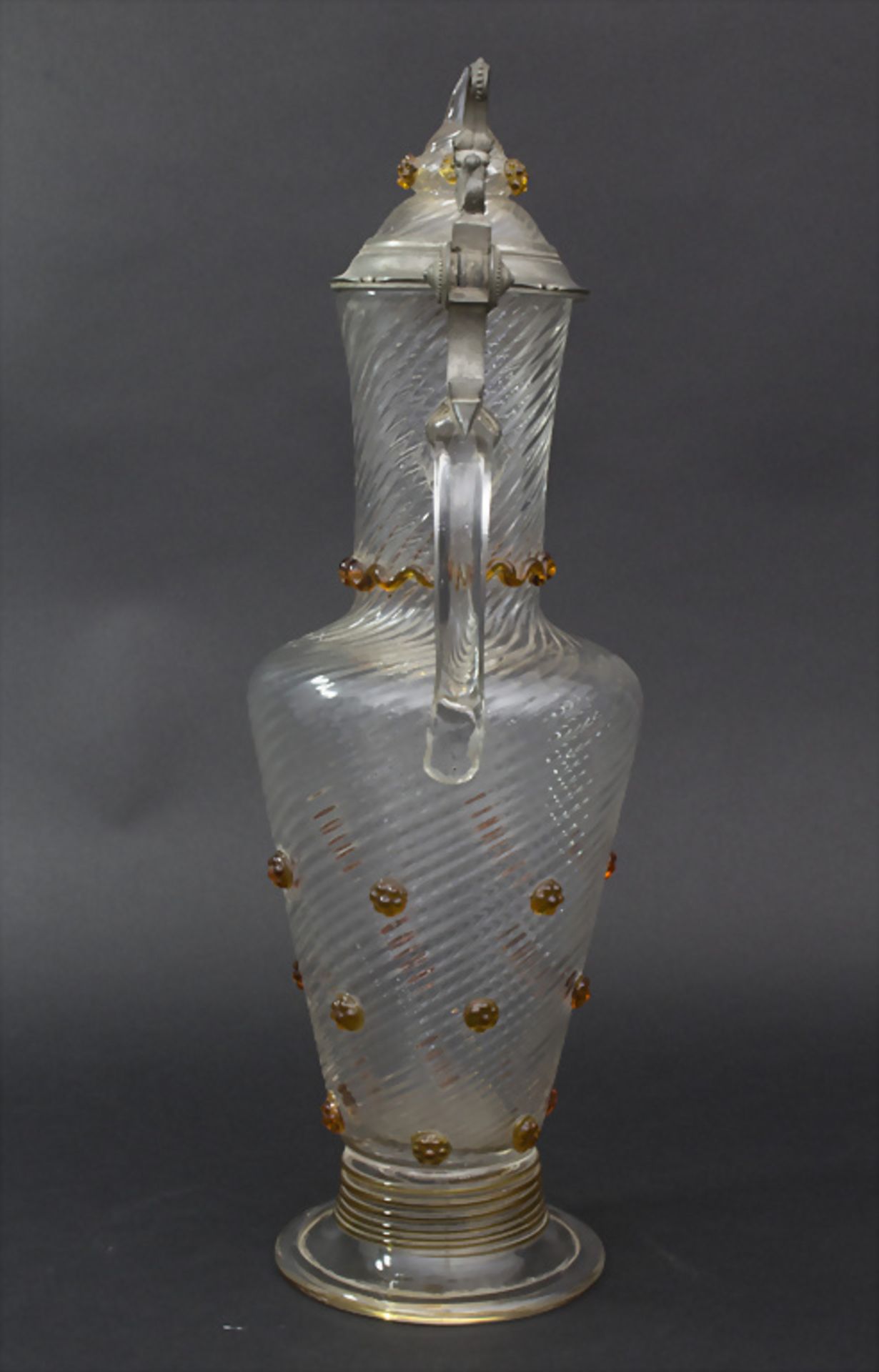 Weinkrug / A glass wine jug, deutsch, um 1870 - Image 2 of 7