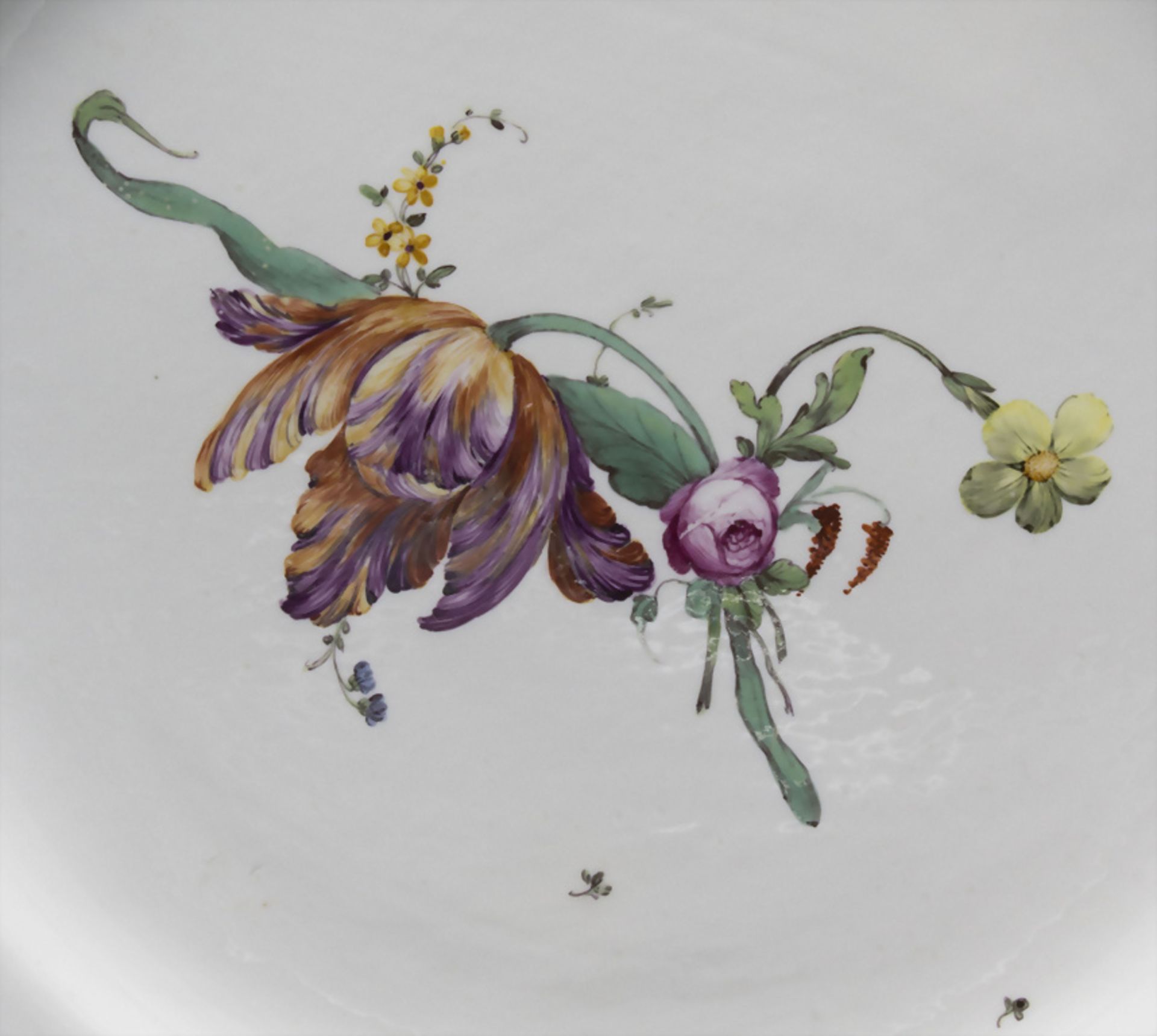 6 Teller mit Blumenmalerei / A set of 6 dinner plates with flowers, Churfürstl. Mainzische ... - Image 3 of 21