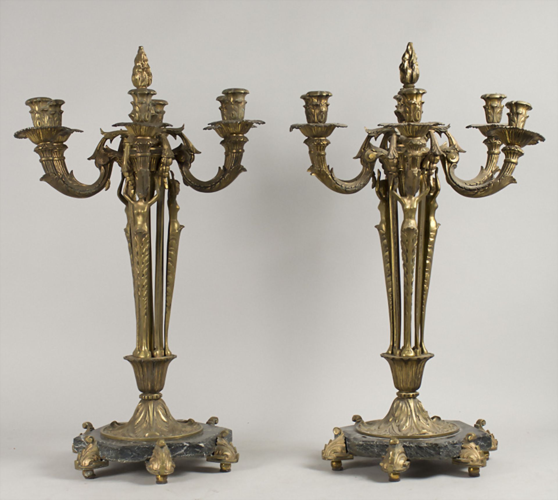 Paar Kerzenleuchter / A pair of candlesticks, Frankreich, 19. Jh.