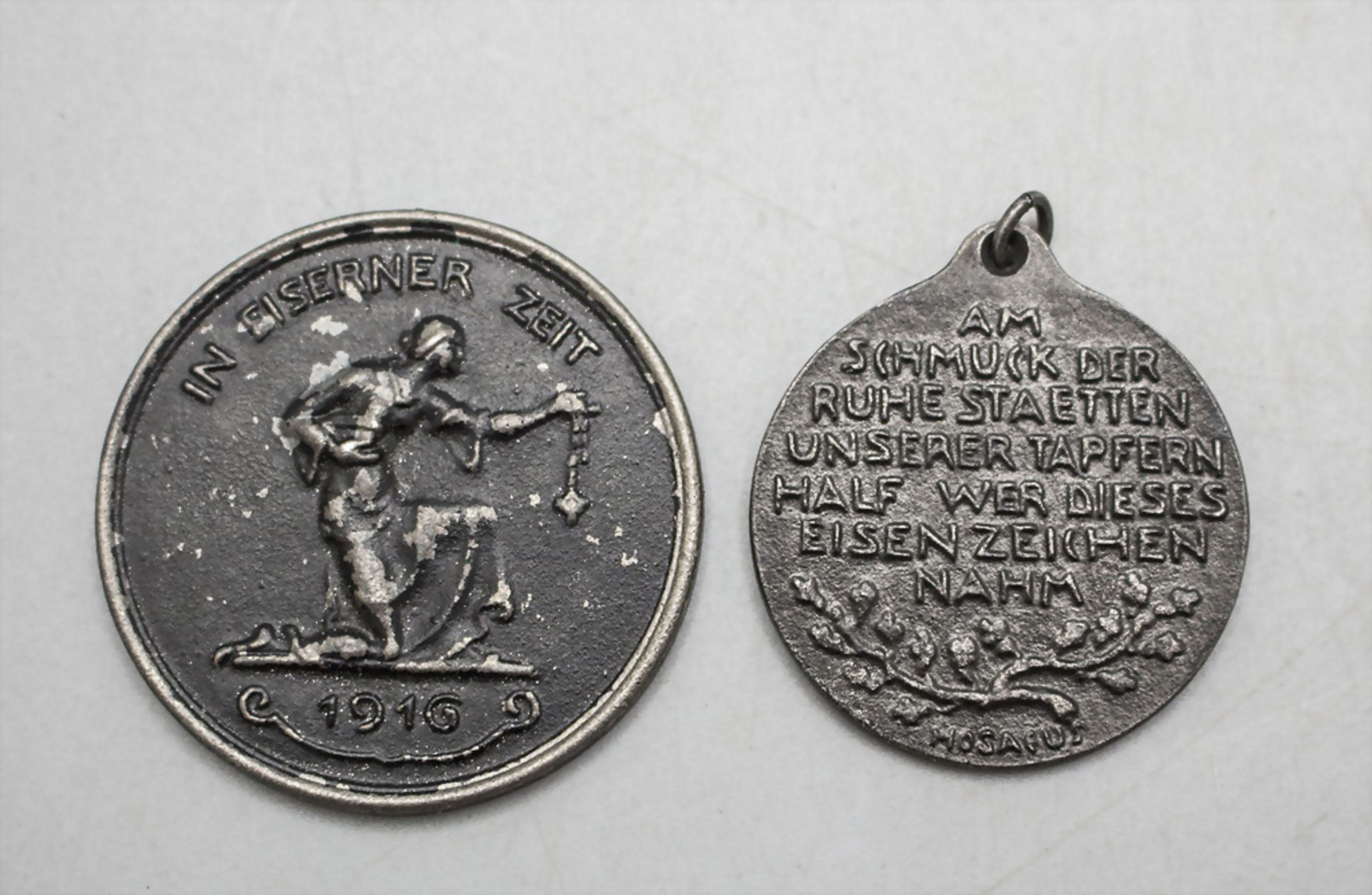 Zwei Eisen-Medaillen / Two iron medals, 1. Weltkrieg / 1st World War - Image 2 of 2