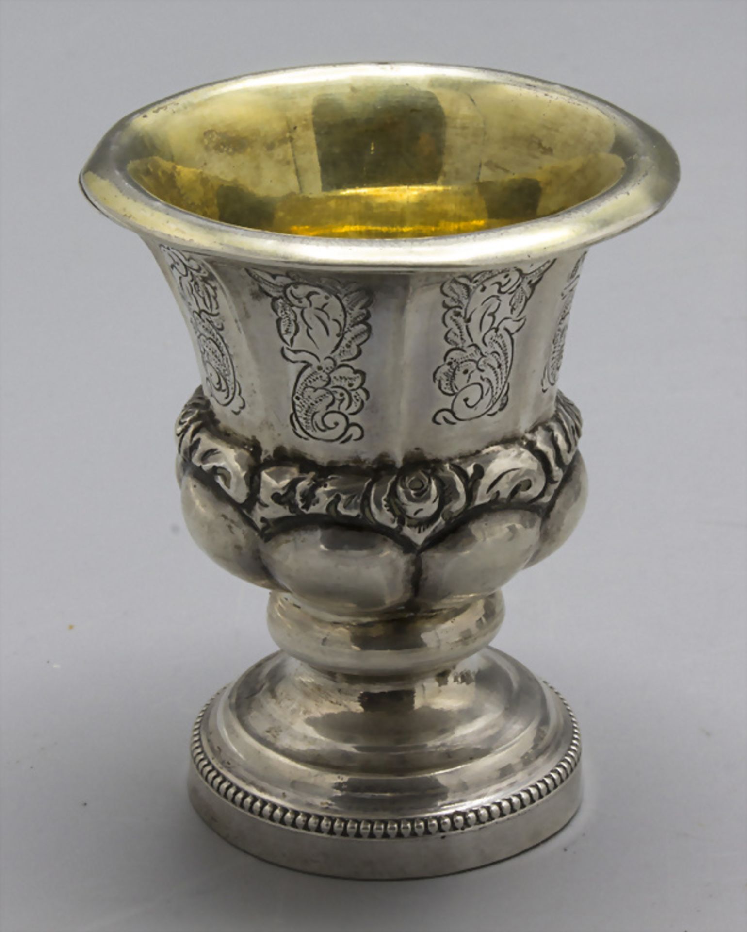 6 Kiddush Becher / 6 silver beaker, Neapel / Napoli / Naples, nach 1834 - Image 2 of 5