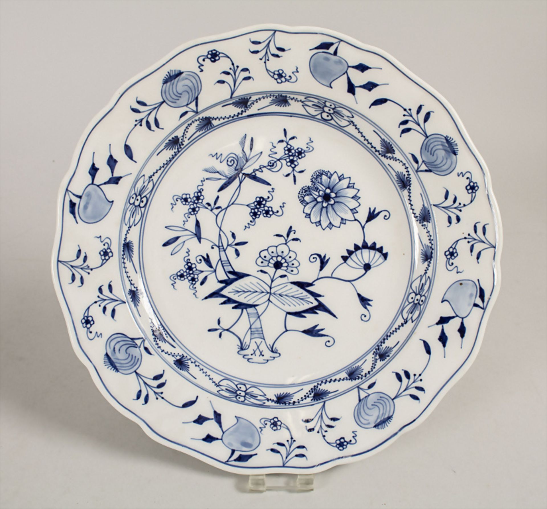 3 Speiseteller mit Zwiebelmuster / 3 dinner plates with Onion pattern, Meissen, 2. Hälfte 19. Jh. - Image 2 of 5