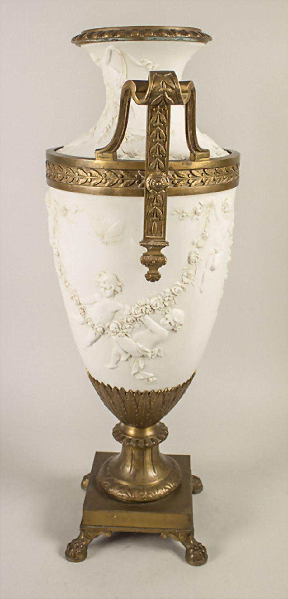 Große Empire Henkel-Prunkvase / A large Empire splendid vase with handles, wohl Sèvres, 19. Jh. - Image 6 of 8
