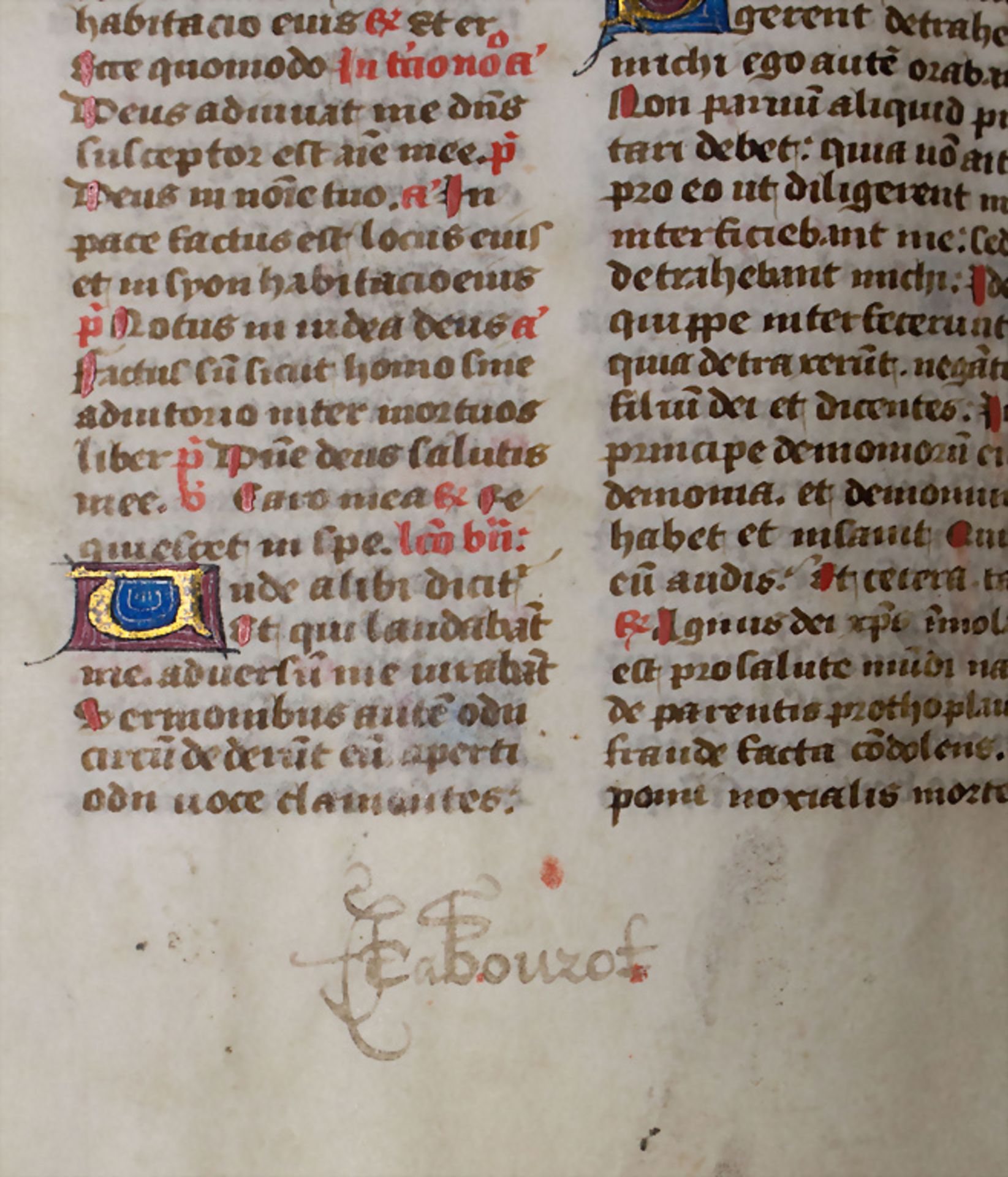 Pracht-Manuskript - Horarium mit Buchmalerei (Stundenbuch) / A Gothic splendid book of hours ... - Image 8 of 25