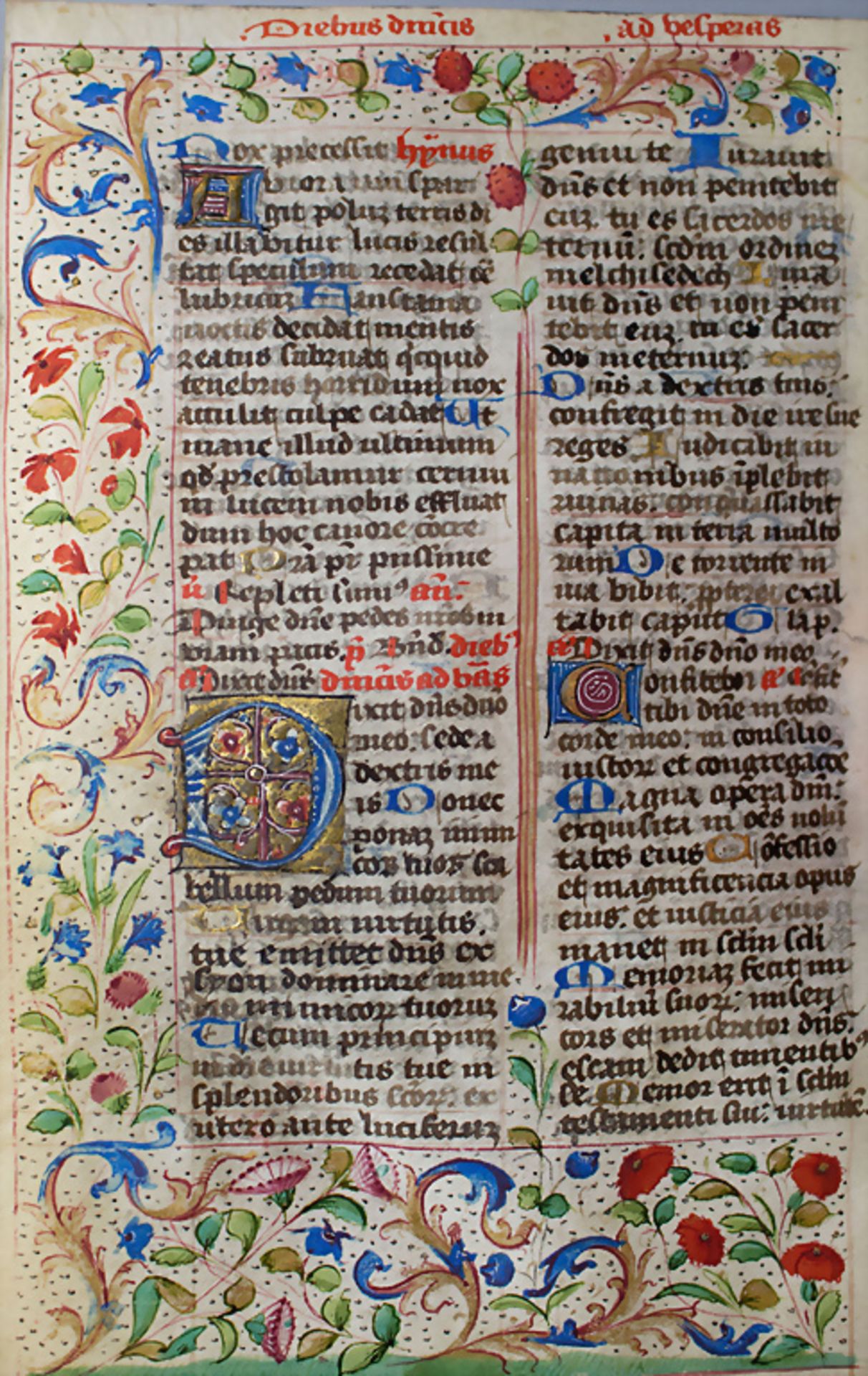 Pracht-Manuskript - Horarium mit Buchmalerei (Stundenbuch) / A Gothic splendid book of hours ... - Image 21 of 25