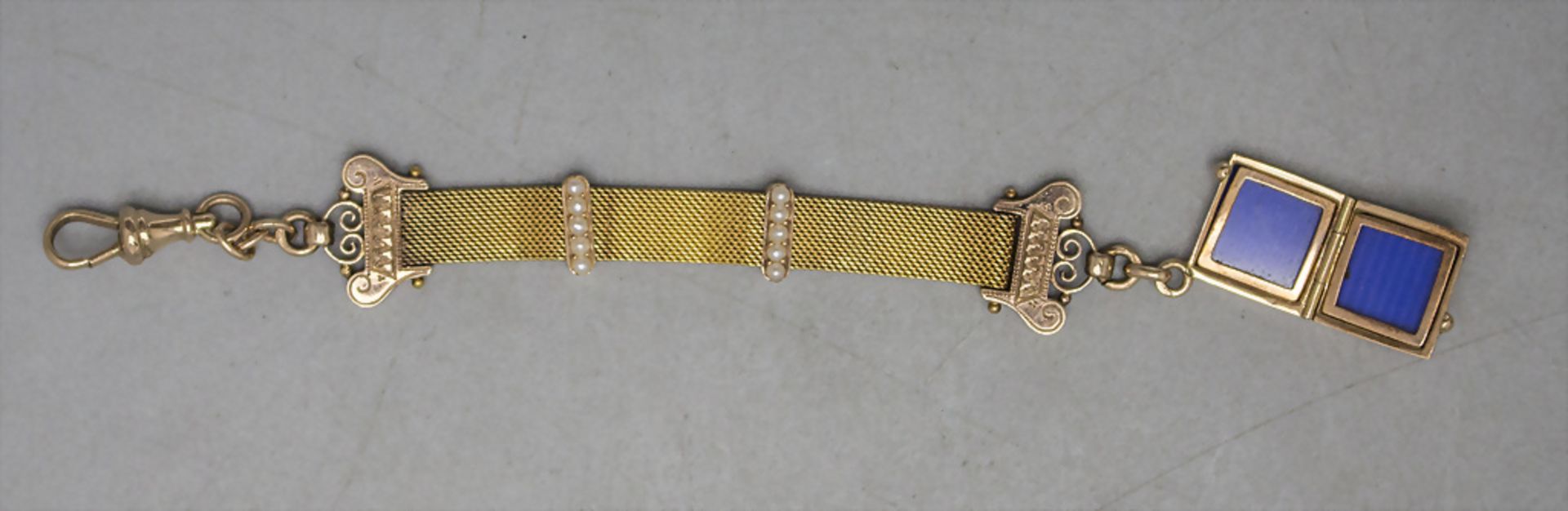 Chatelaine / Uhrenkette in Gold / A 14 ct gold watch chain, 19. Jh. - Image 6 of 6