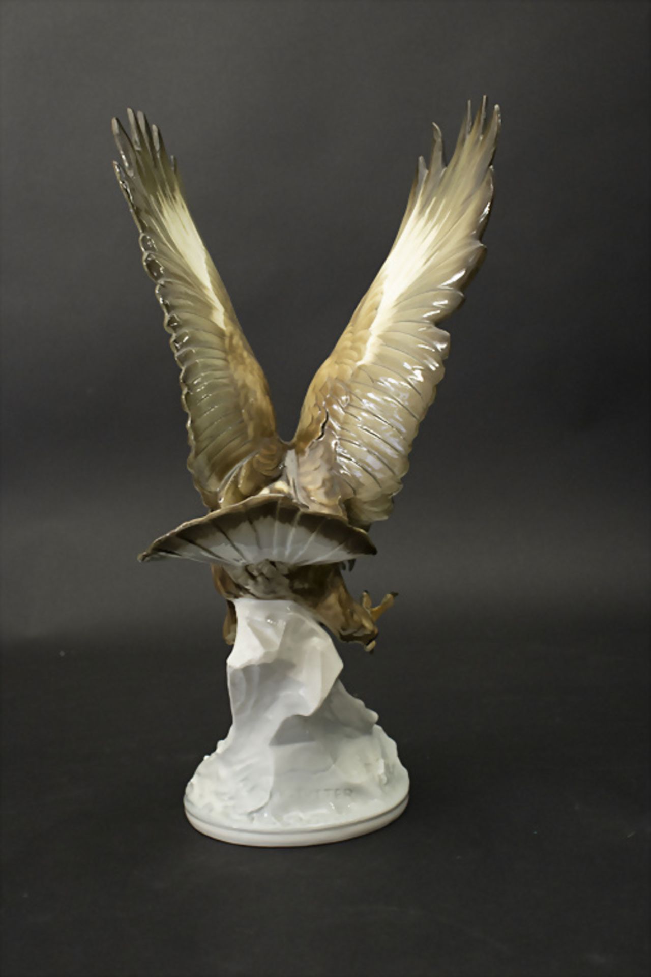 Vogelfigur 'Steinadler' / A figure of a golden eagle, Hutschenreuther, Kunstabteilung Selb, 2. ... - Bild 4 aus 10