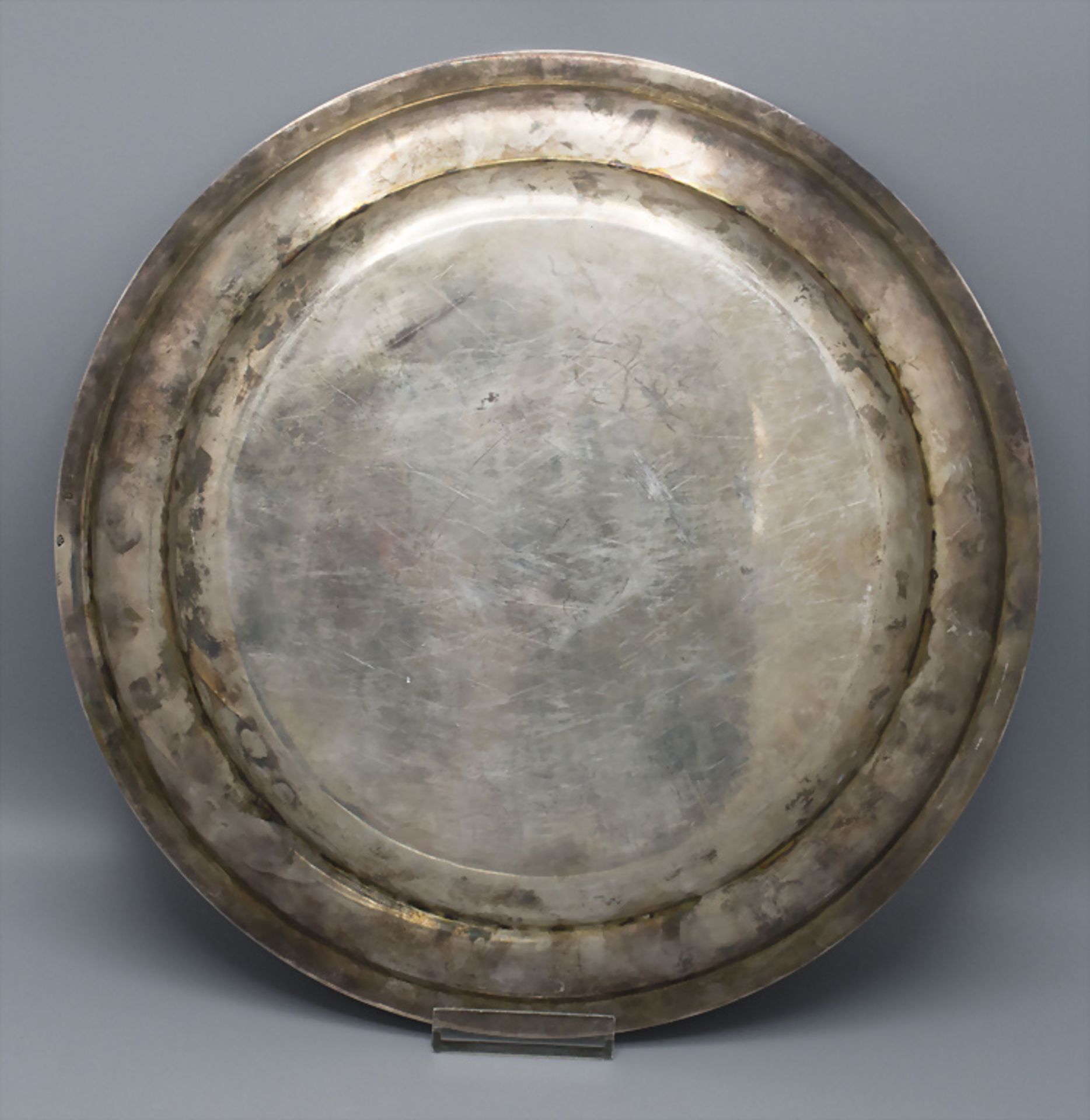 Große Platte / A large silver tray, Frankreich, 19. Jh. - Image 4 of 5