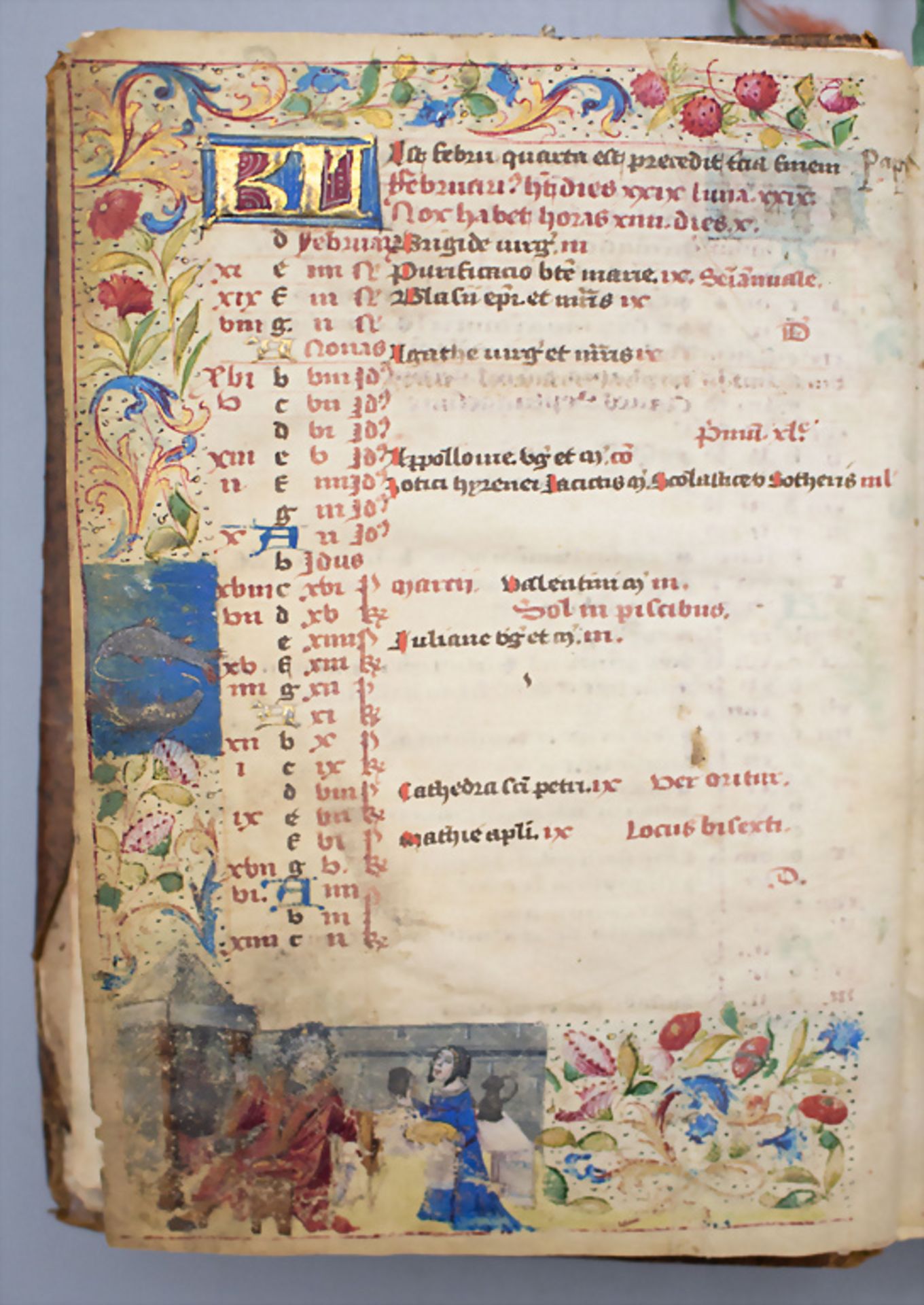 Pracht-Manuskript - Horarium mit Buchmalerei (Stundenbuch) / A Gothic splendid book of hours ... - Image 10 of 25