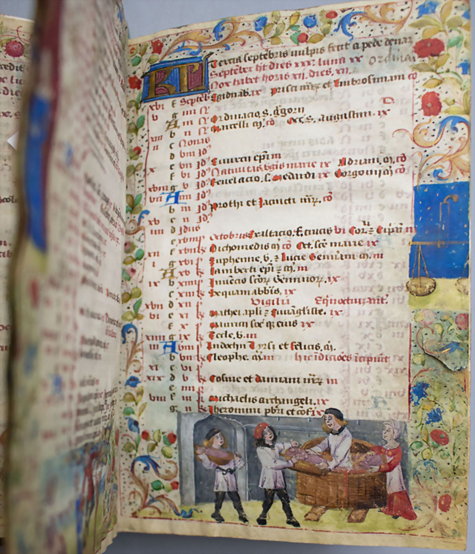Pracht-Manuskript - Horarium mit Buchmalerei (Stundenbuch) / A Gothic splendid book of hours ... - Image 17 of 25