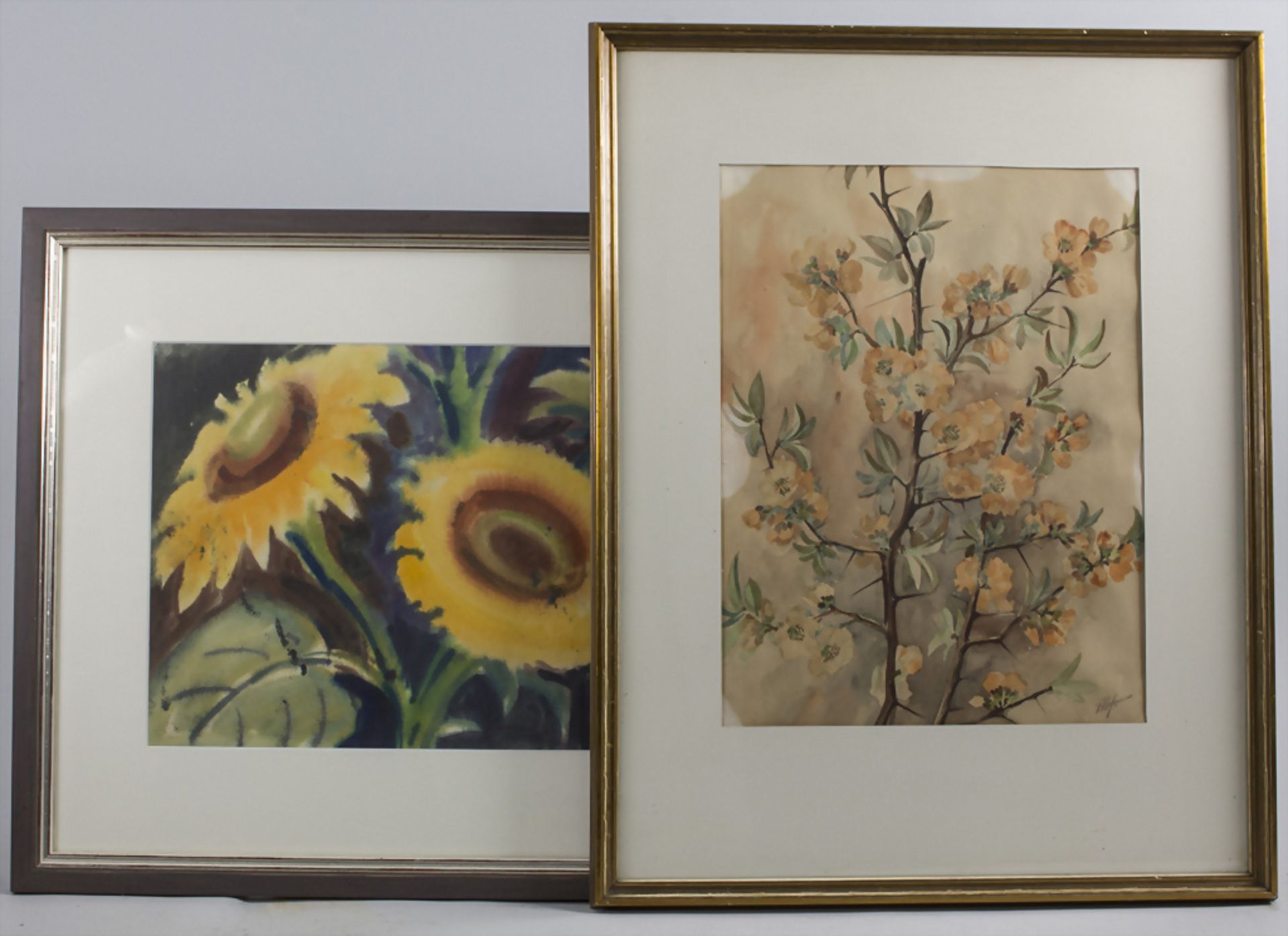 Martin Foeller, Zwei Blumenstücke / Two flower pieces, um 1960