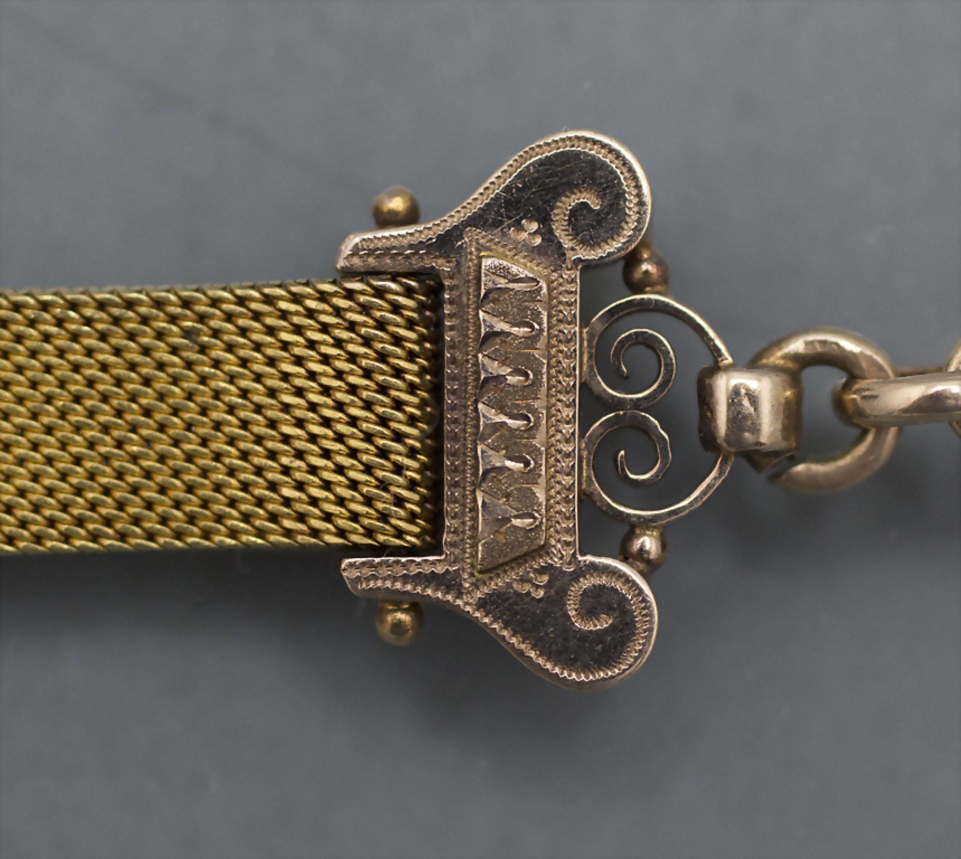 Chatelaine / Uhrenkette in Gold / A 14 ct gold watch chain, 19. Jh. - Bild 3 aus 6