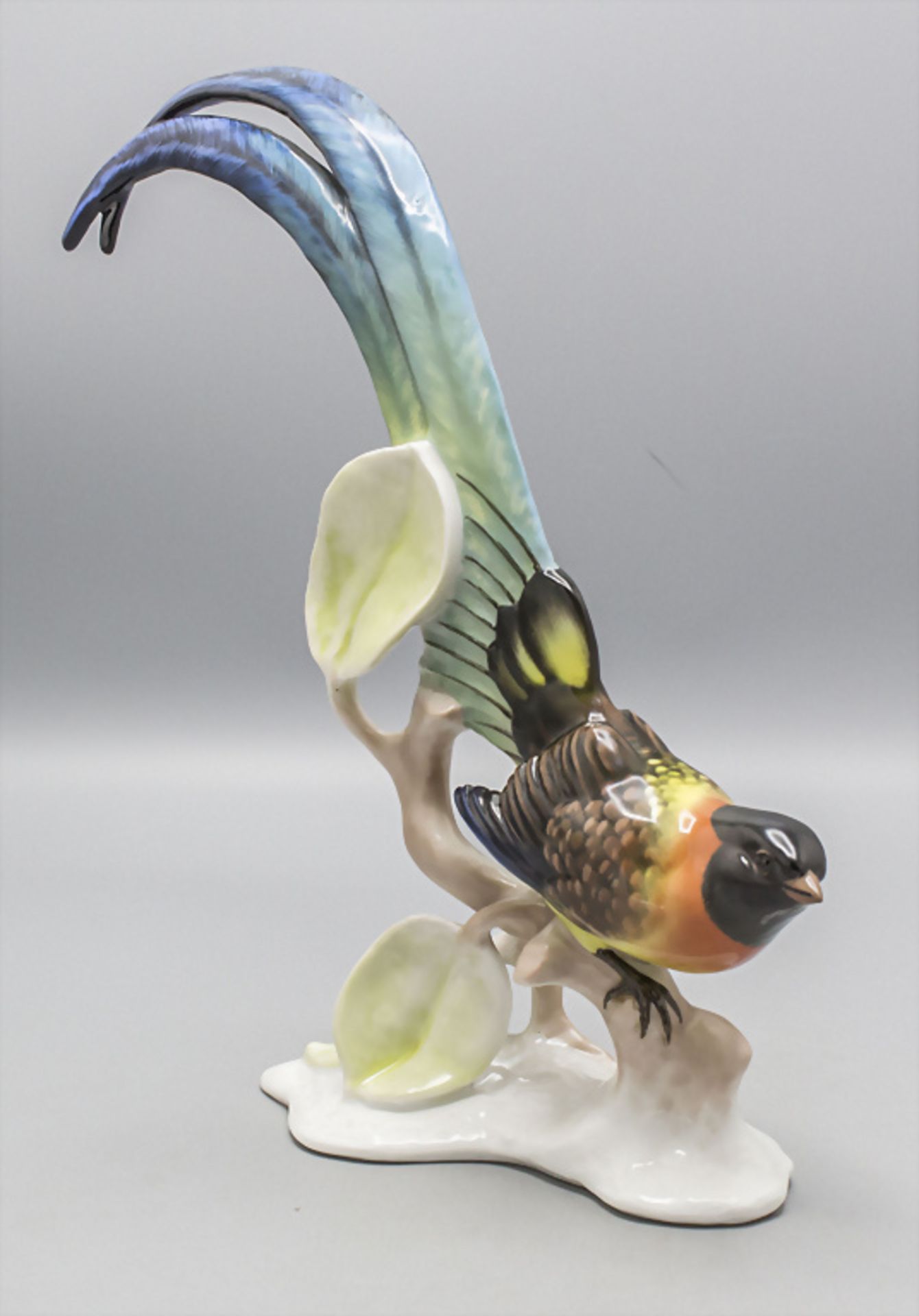Vogelfigur 'Paradiesvogel' / A figure of a bird of paradise, Rosenthal, 20. Jh.