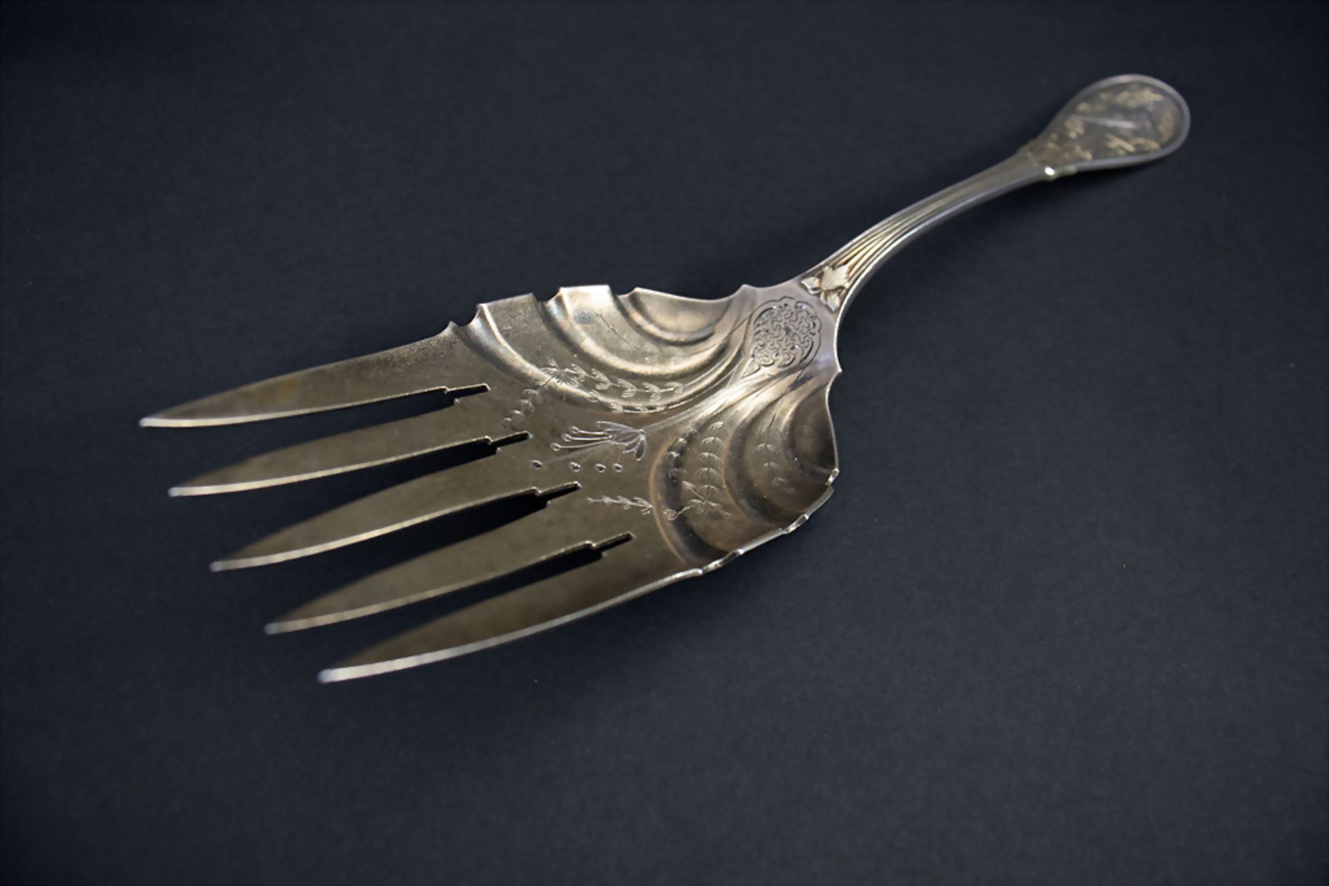 3 Teile Vorlegebesteck / 3 pieces of silver serving cutlery, Tiffany, um 1890 - Bild 6 aus 10