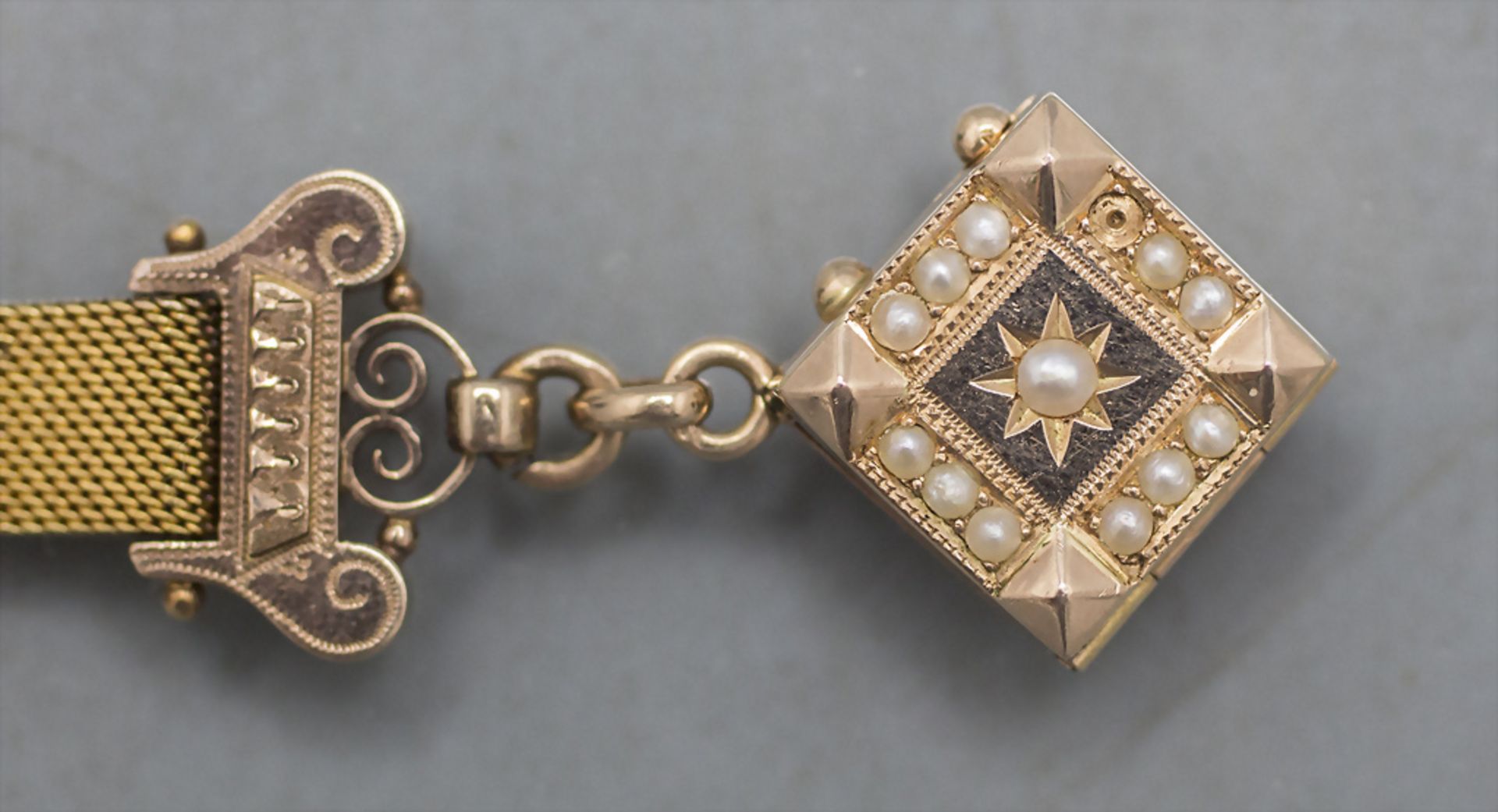 Chatelaine / Uhrenkette in Gold / A 14 ct gold watch chain, 19. Jh. - Bild 2 aus 6