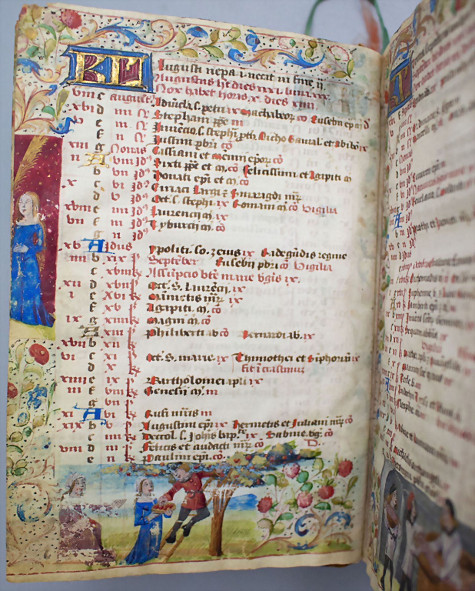 Pracht-Manuskript - Horarium mit Buchmalerei (Stundenbuch) / A Gothic splendid book of hours ... - Image 16 of 25