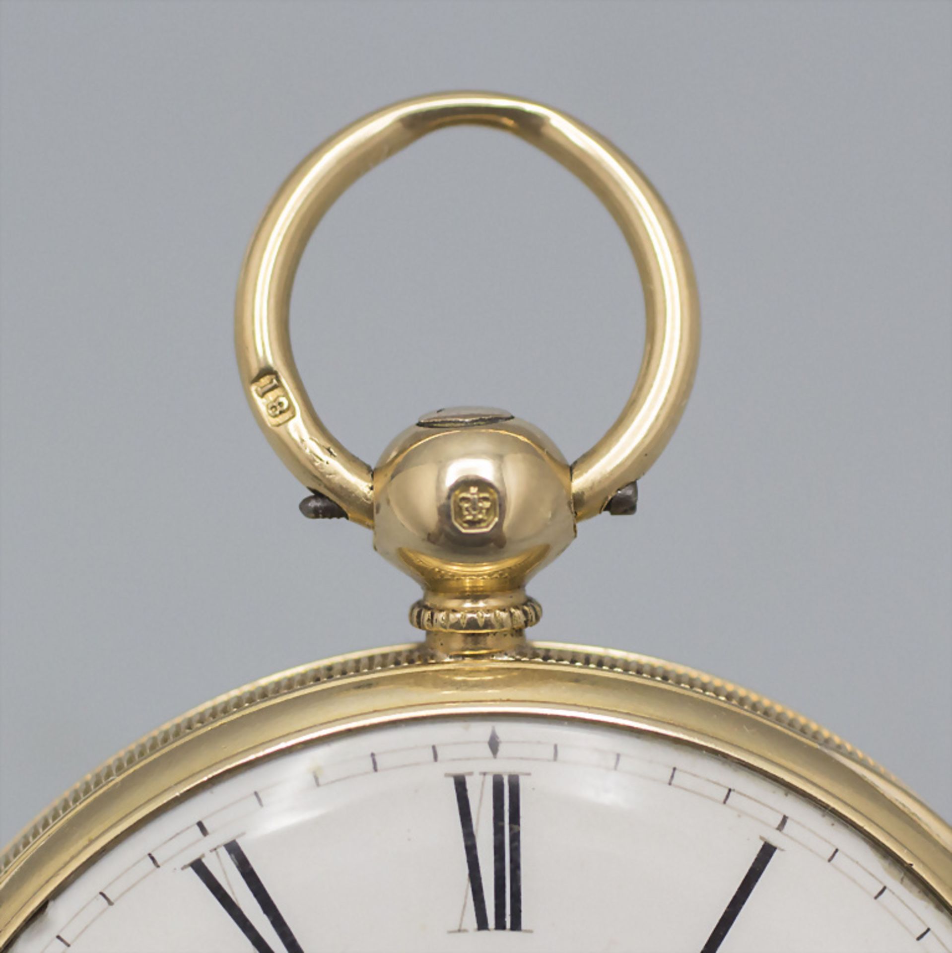 Offene Taschenuhr / An 18 ct gold pocket watch, Geo. Jamieson, Aberdeen, um 1820 - Image 6 of 6