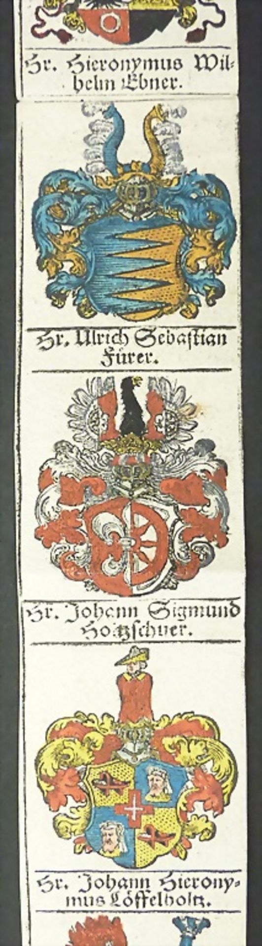 13 kolorierte Wappen / 13 colored coats of arms, deutsch, 17./18. Jh. - Image 4 of 6