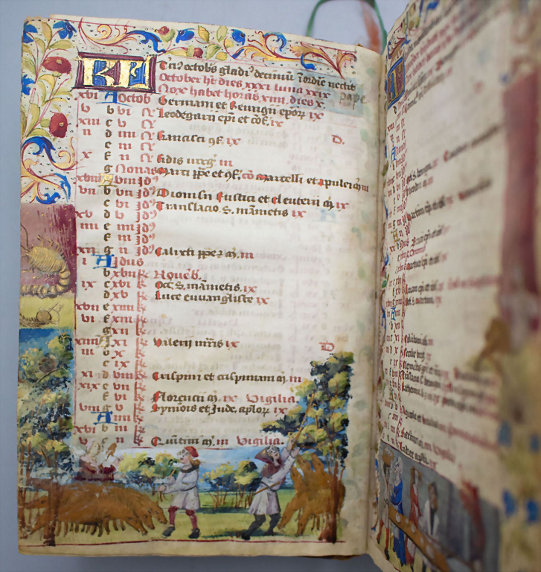 Pracht-Manuskript - Horarium mit Buchmalerei (Stundenbuch) / A Gothic splendid book of hours ... - Image 18 of 25