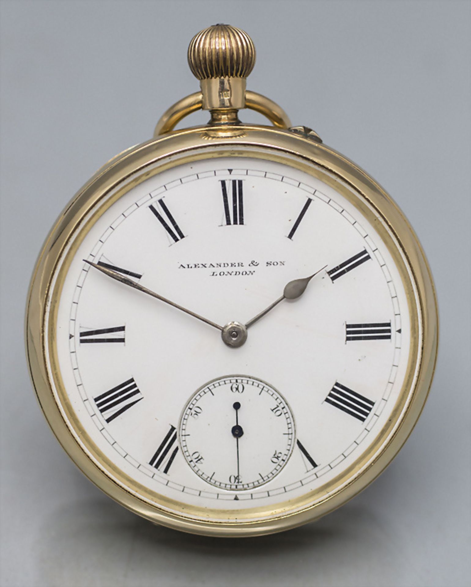 Offene Herrentaschenuhr / A pocket watch, Aleksander & Son, London, 19. Jh.