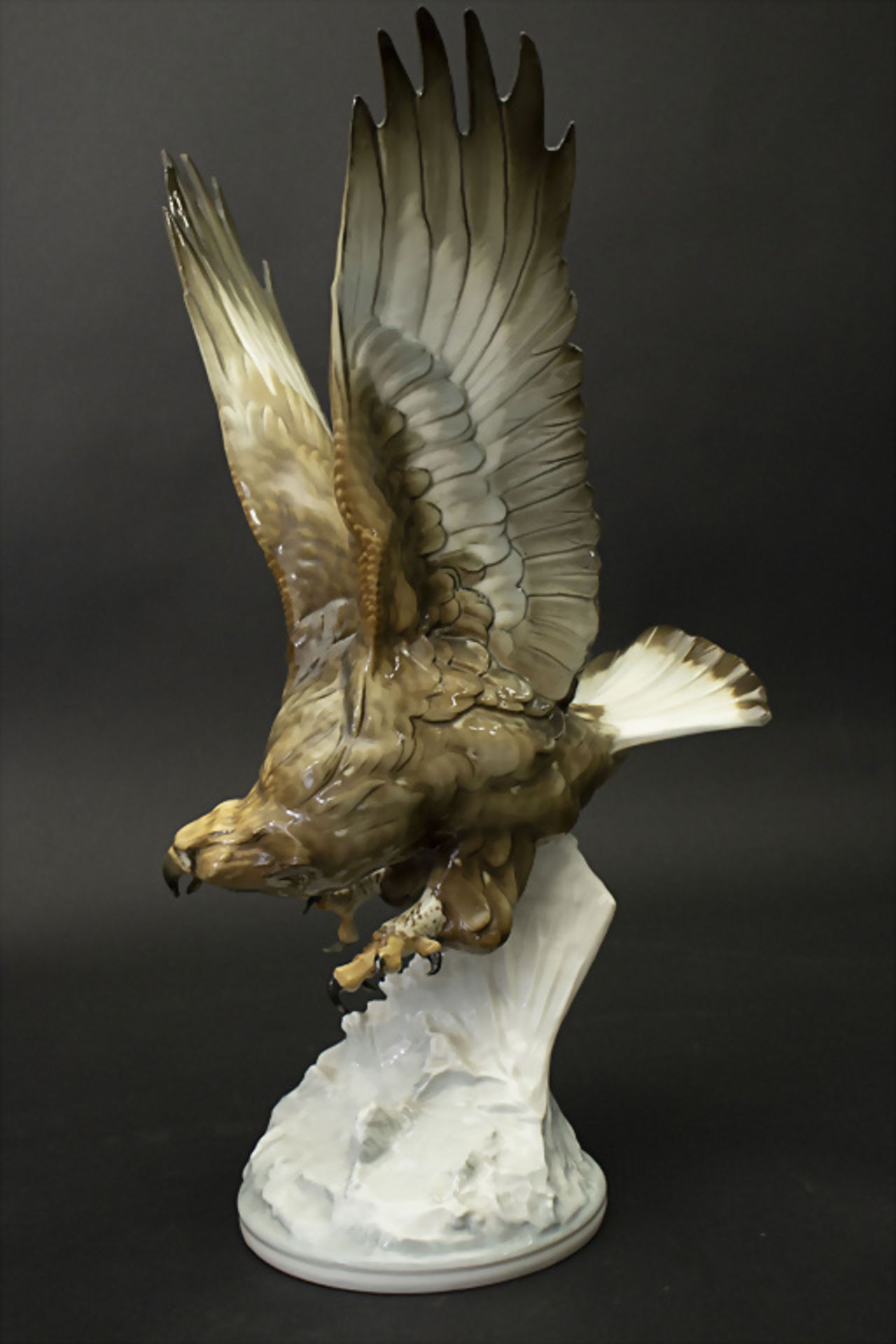 Vogelfigur 'Steinadler' / A figure of a golden eagle, Hutschenreuther, Kunstabteilung Selb, 2. ... - Bild 6 aus 10