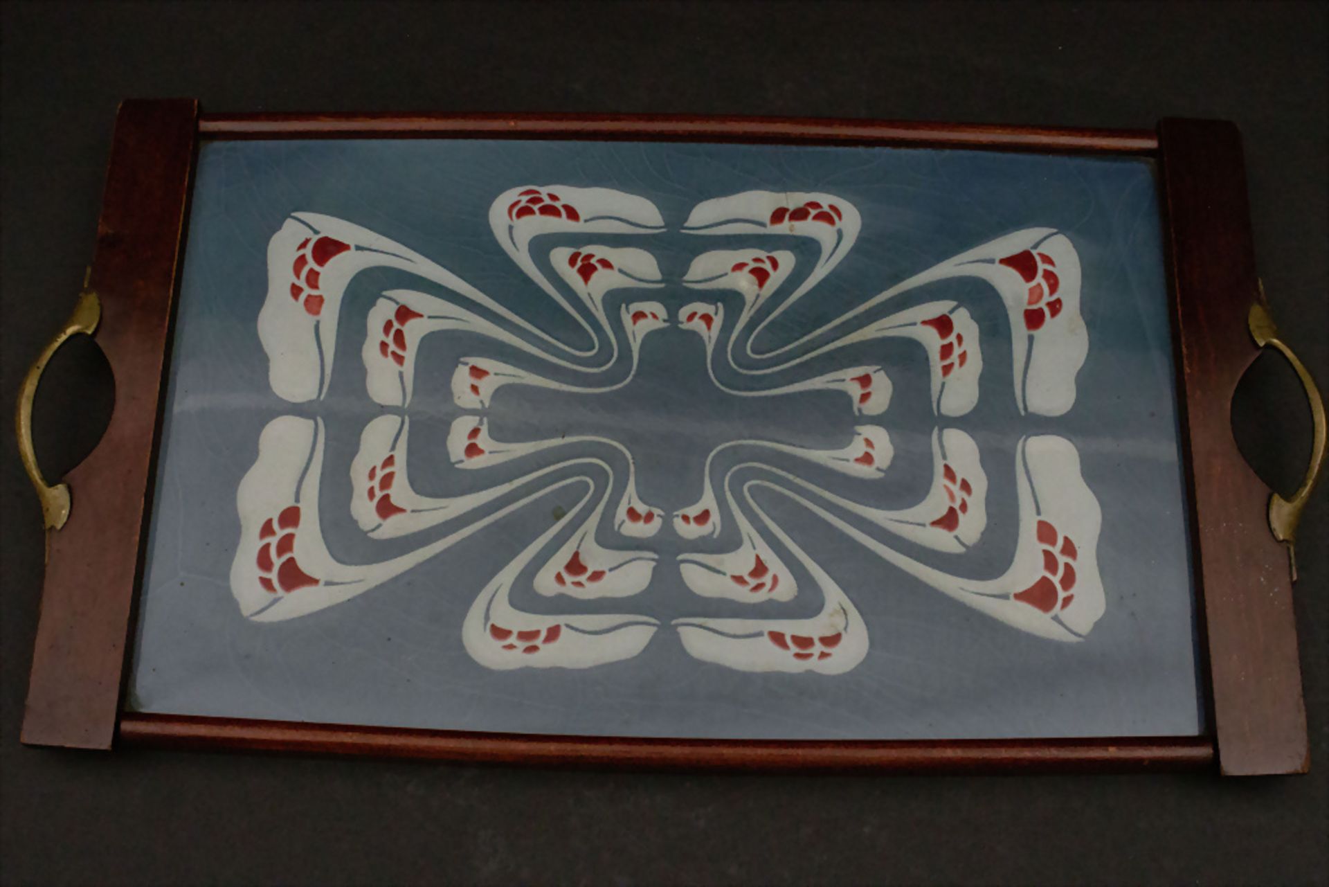 Jugendstil Tablett / An Art Nouveau tray, Wächtersbach, Kunstabteilung Christian Neureuther, ...