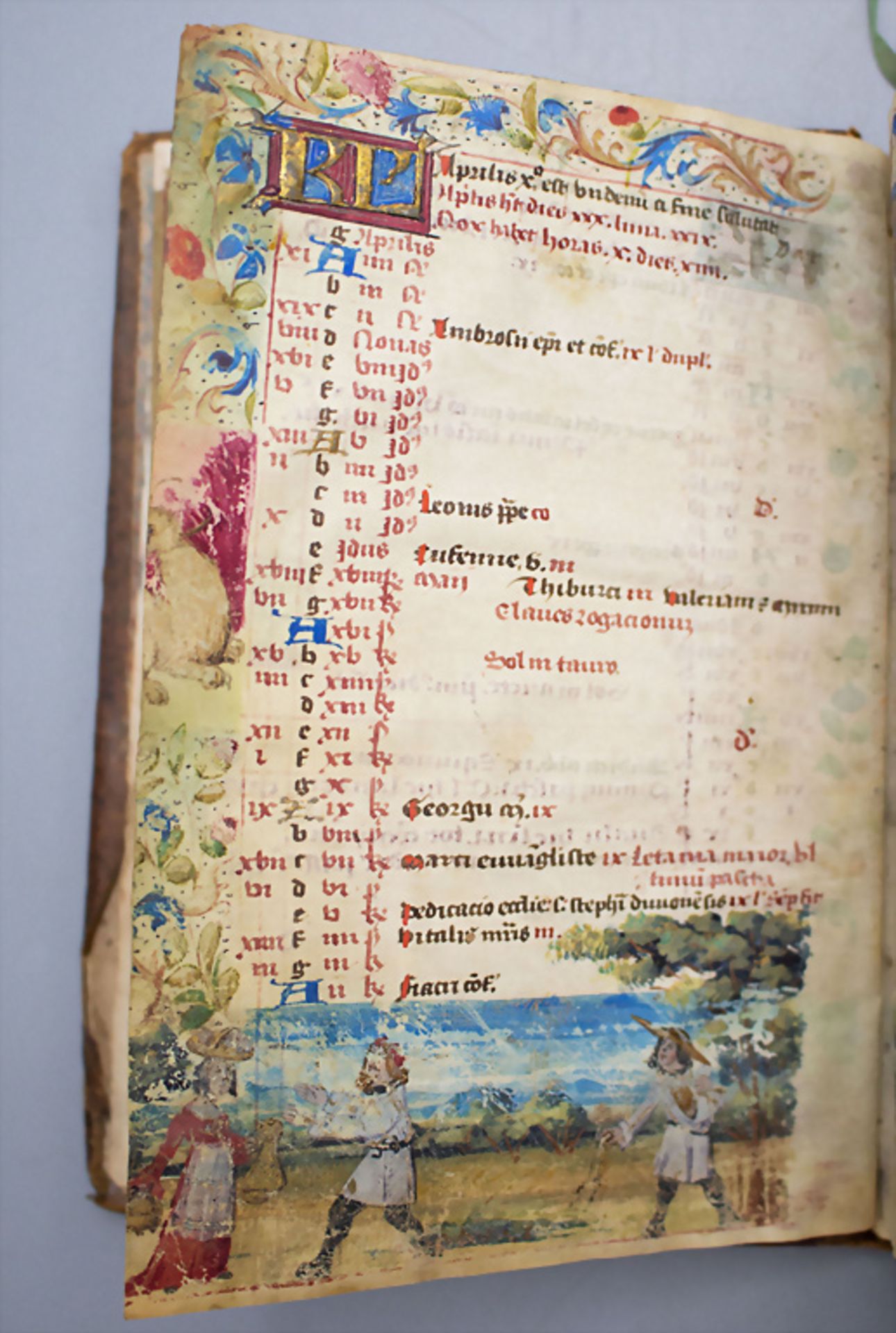 Pracht-Manuskript - Horarium mit Buchmalerei (Stundenbuch) / A Gothic splendid book of hours ... - Image 12 of 25