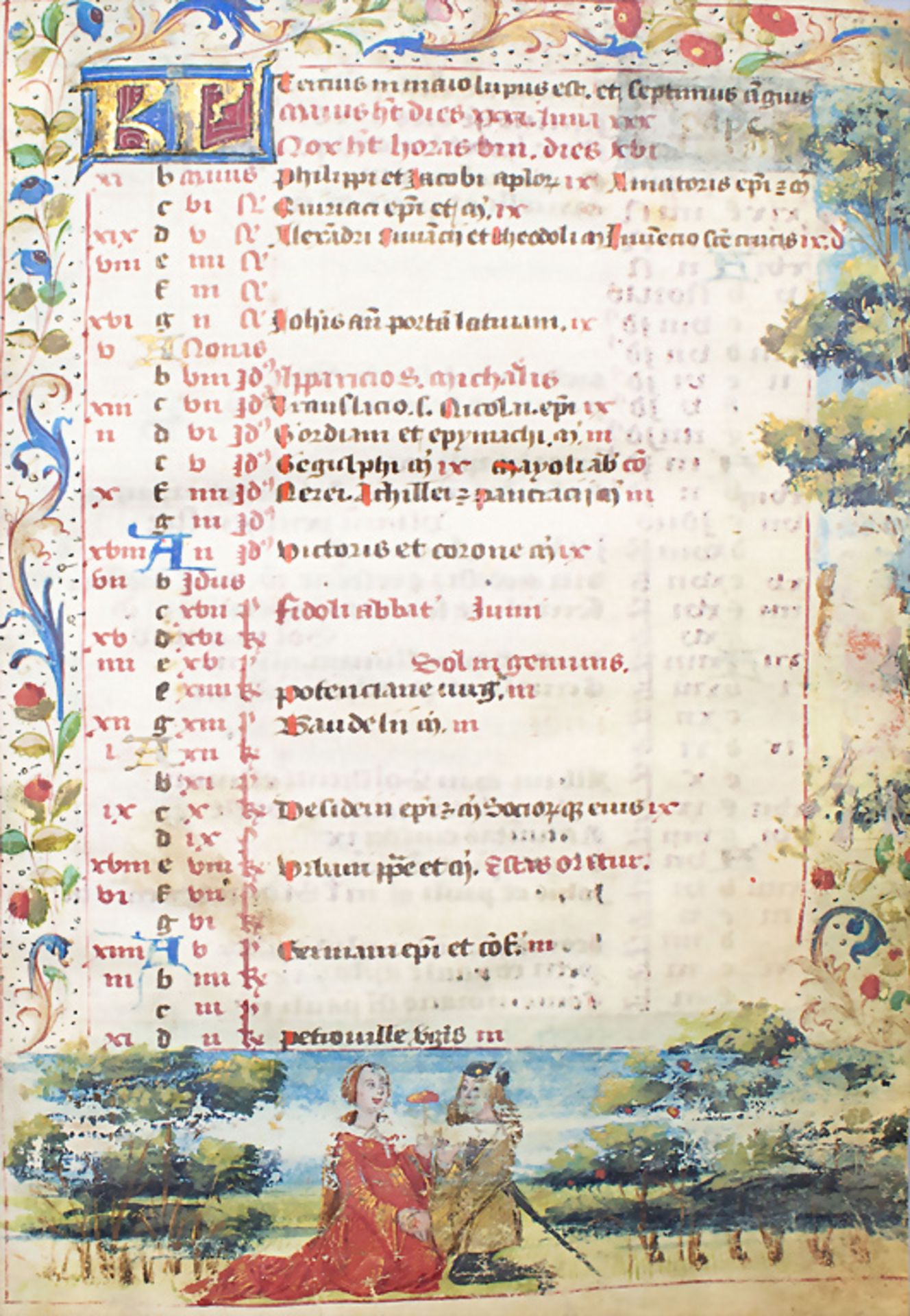 Pracht-Manuskript - Horarium mit Buchmalerei (Stundenbuch) / A Gothic splendid book of hours ... - Image 13 of 25