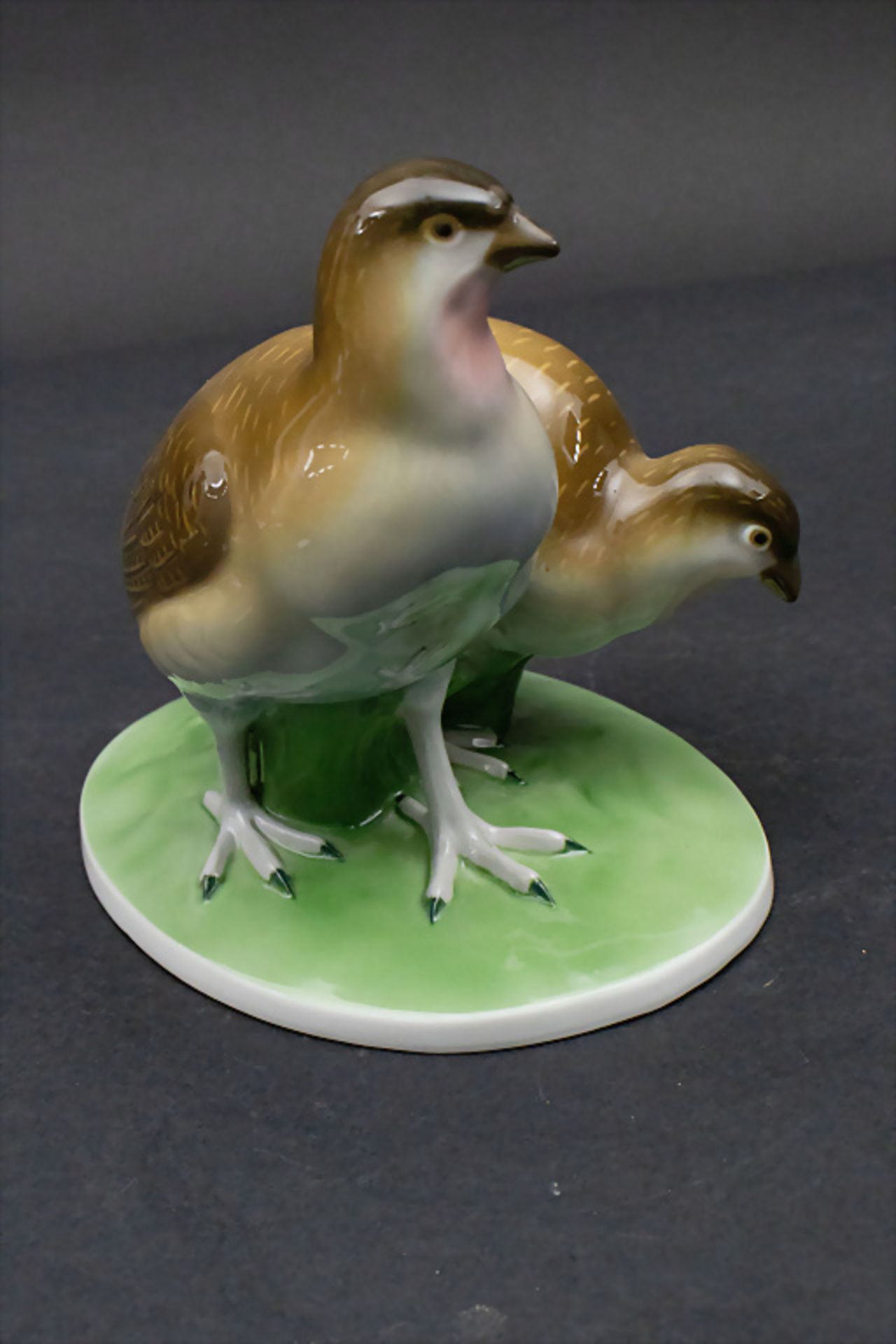 Art Déco 'Paar Rebhühner' / An Art Deco porcelain pair of partridges, Fraureuth ... - Image 4 of 10